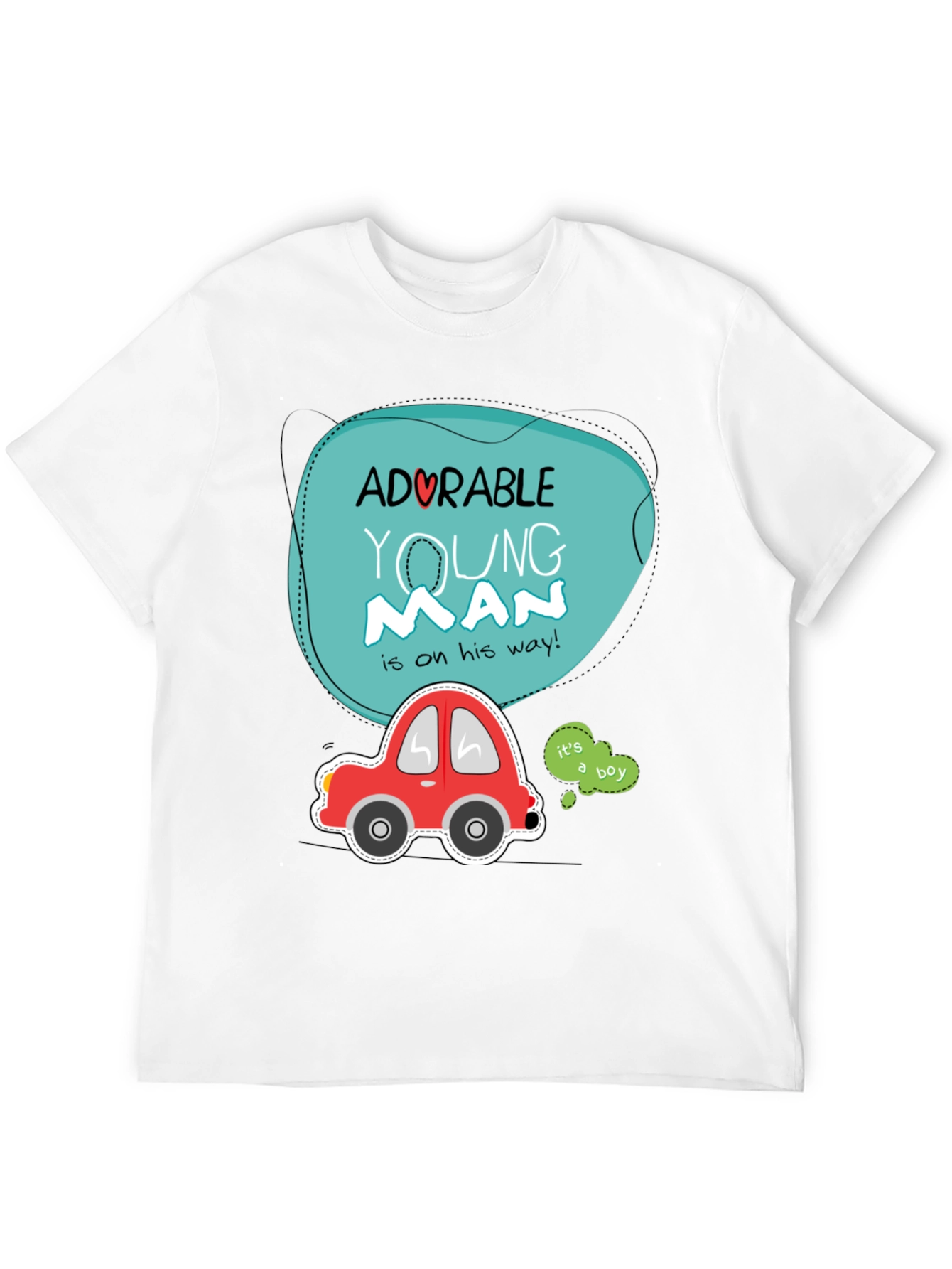 Adorable Young Man Baby Shower T-Shirt
