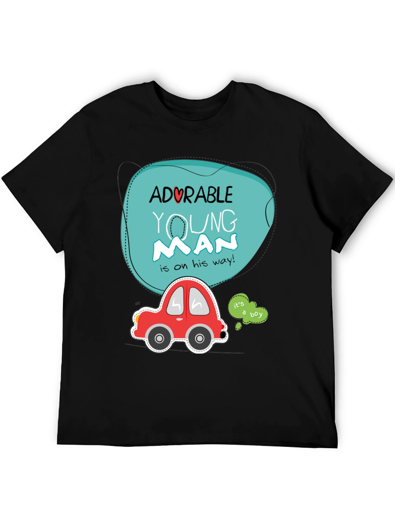 Adorable Young Man Baby Shower T-Shirt