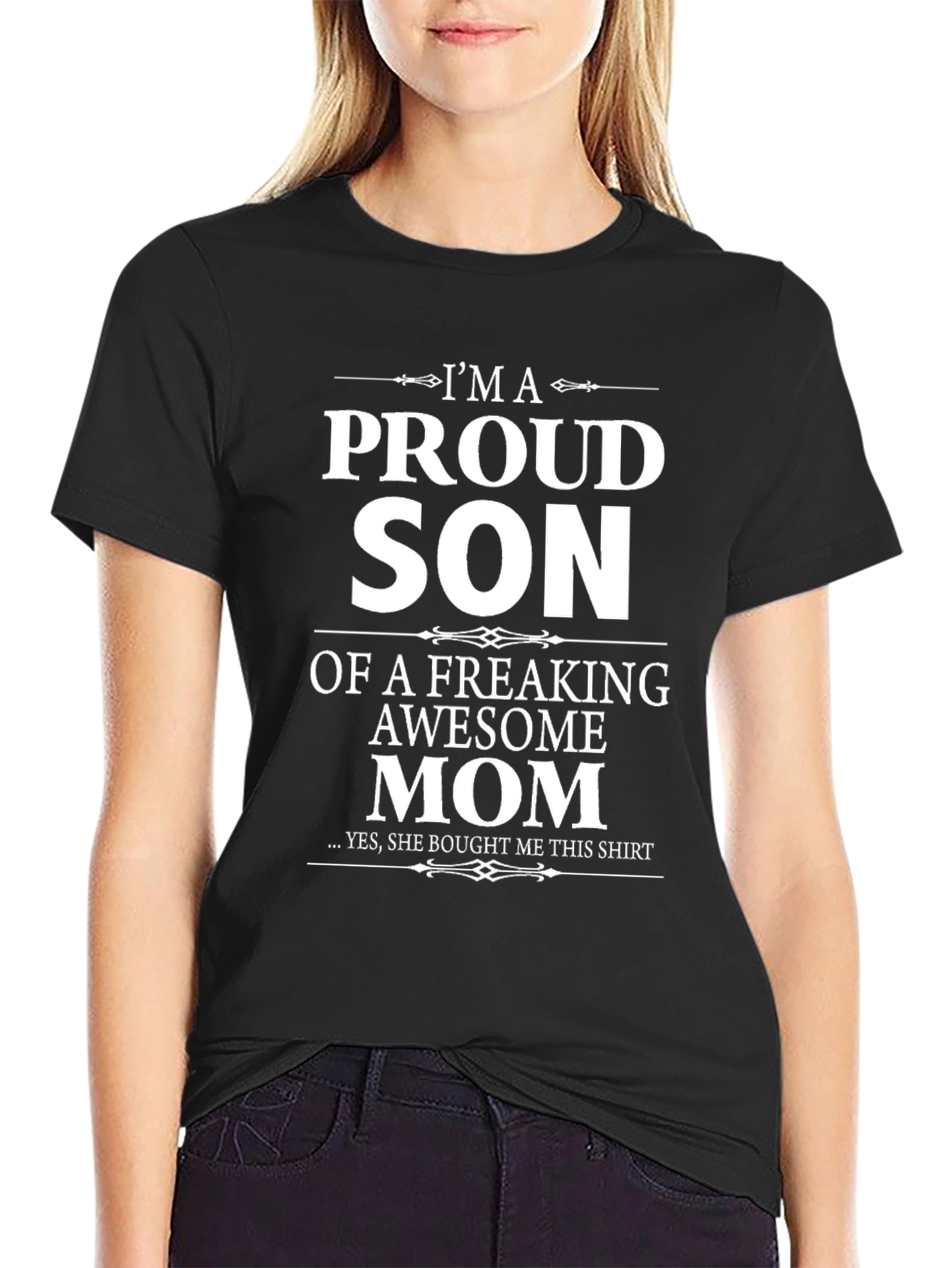 Proud Son Awesome Mom Graphic T-Shirt