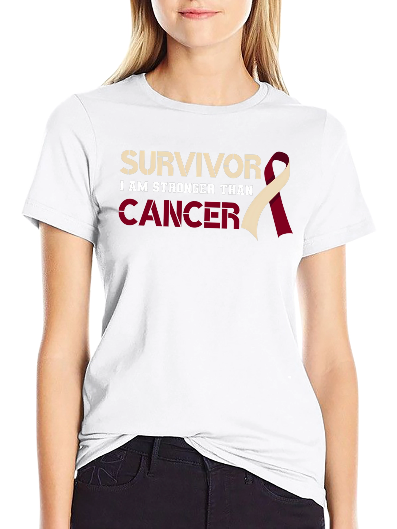 Survivor Stronger Than Cancer Awareness T-Shirt