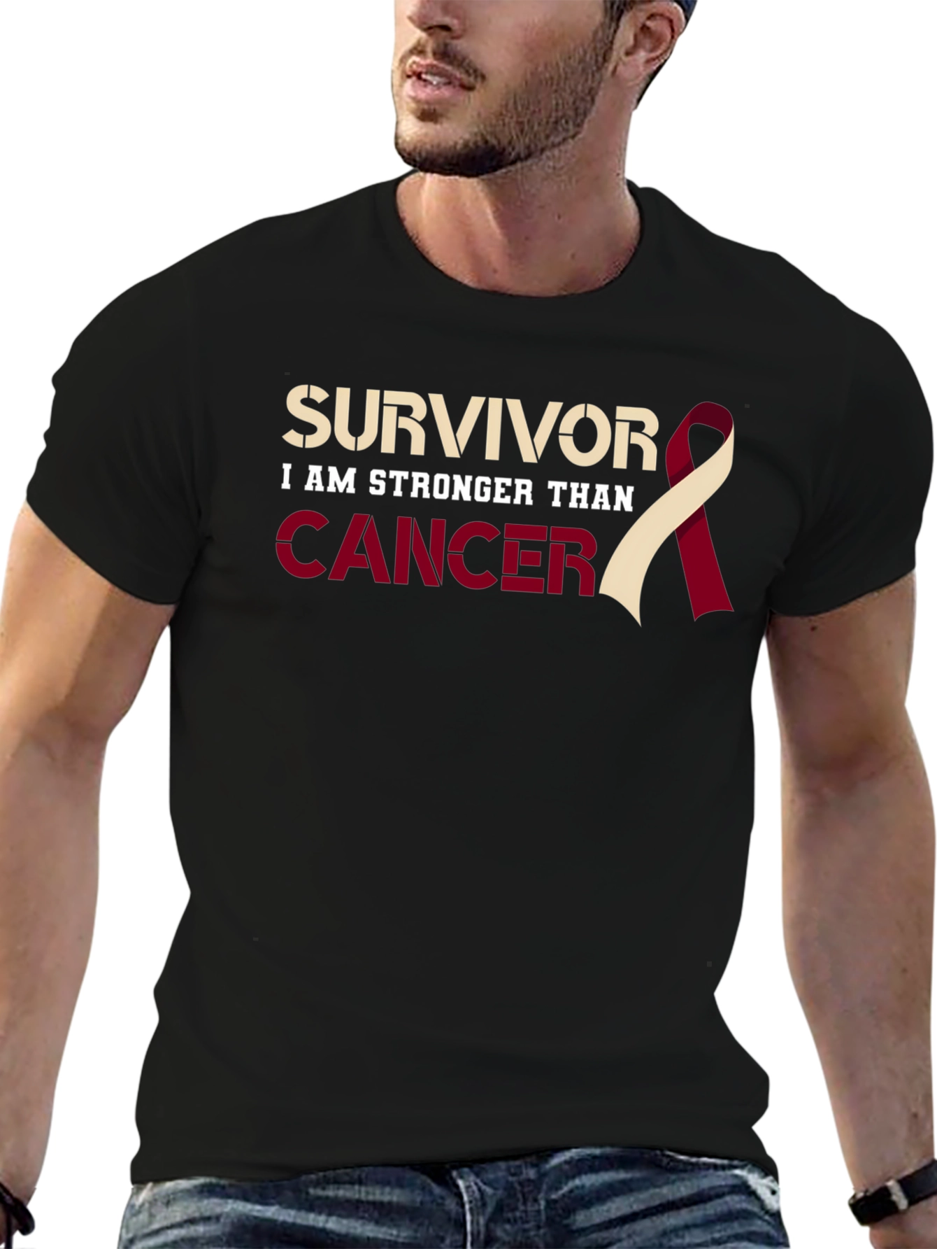 Survivor Stronger Than Cancer Awareness T-Shirt