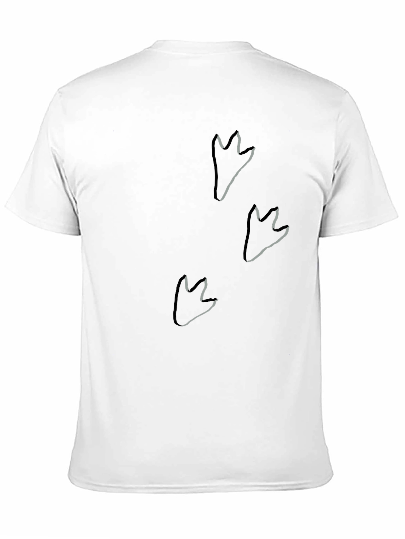 Dino Footprint Black T-Shirt