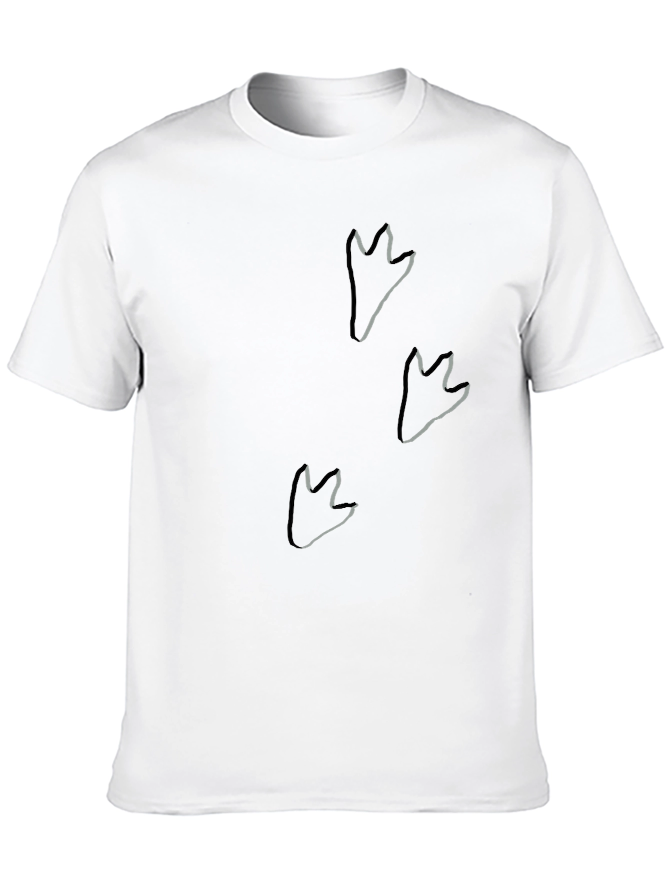 Dino Footprint Black T-Shirt