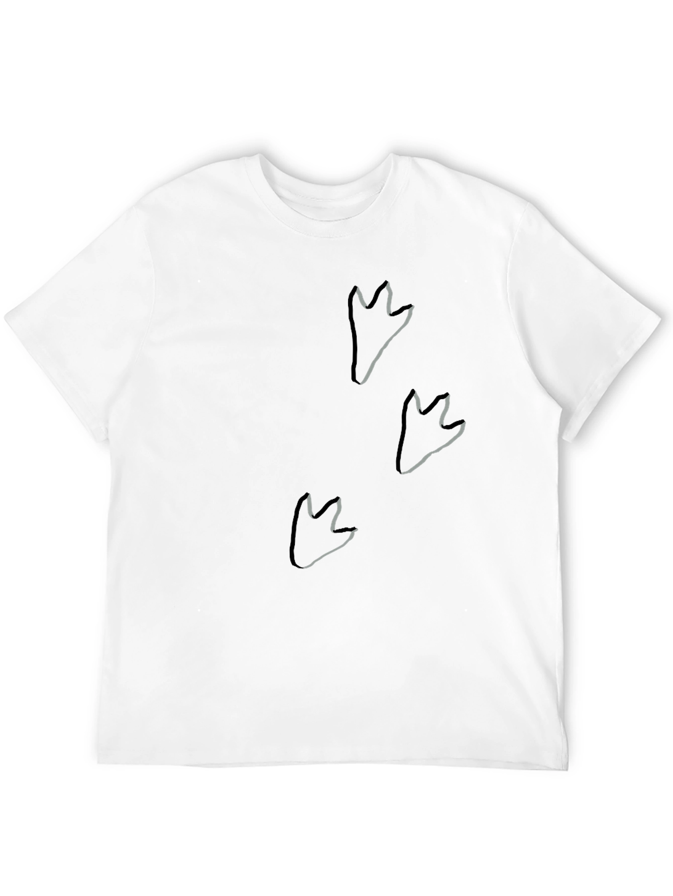 Dino Footprint Black T-Shirt