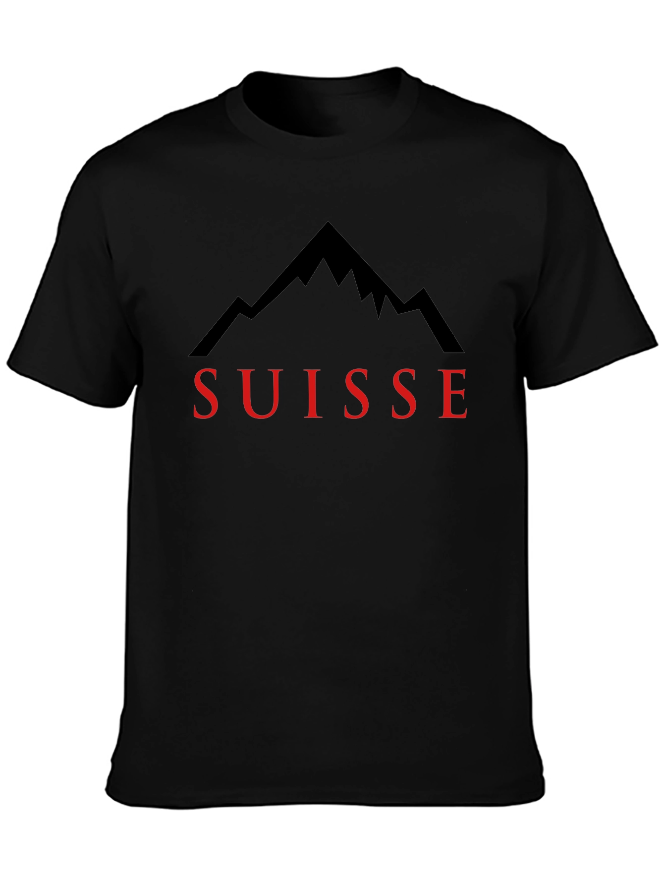 Suisse Mountain Black T-Shirt