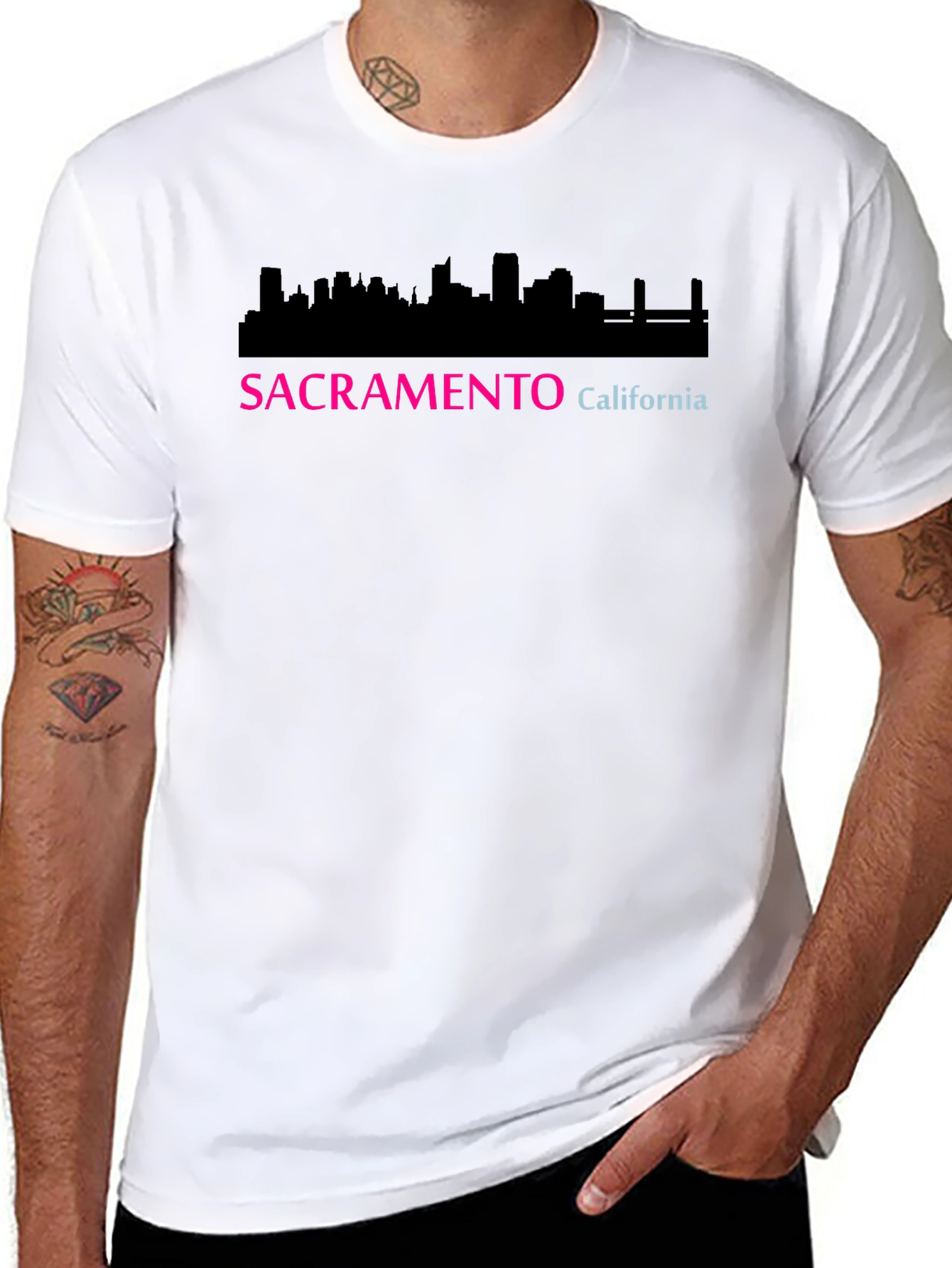 Sacramento California Skyline Graphic T-Shirt
