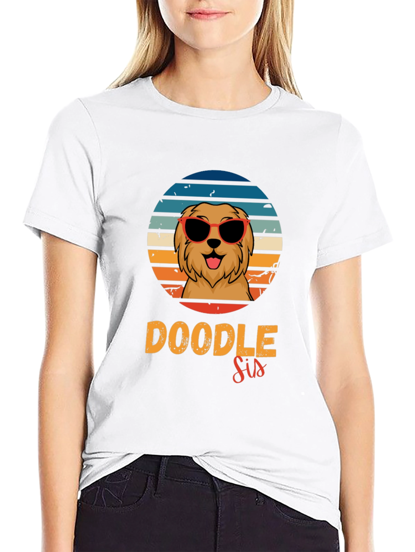 Doodle Sis Dog Lover T-Shirt Retro