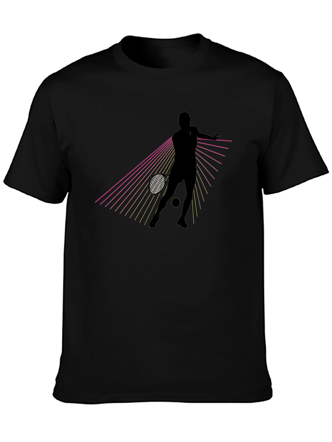 Retro Tennis Player Graphic T-Shirt