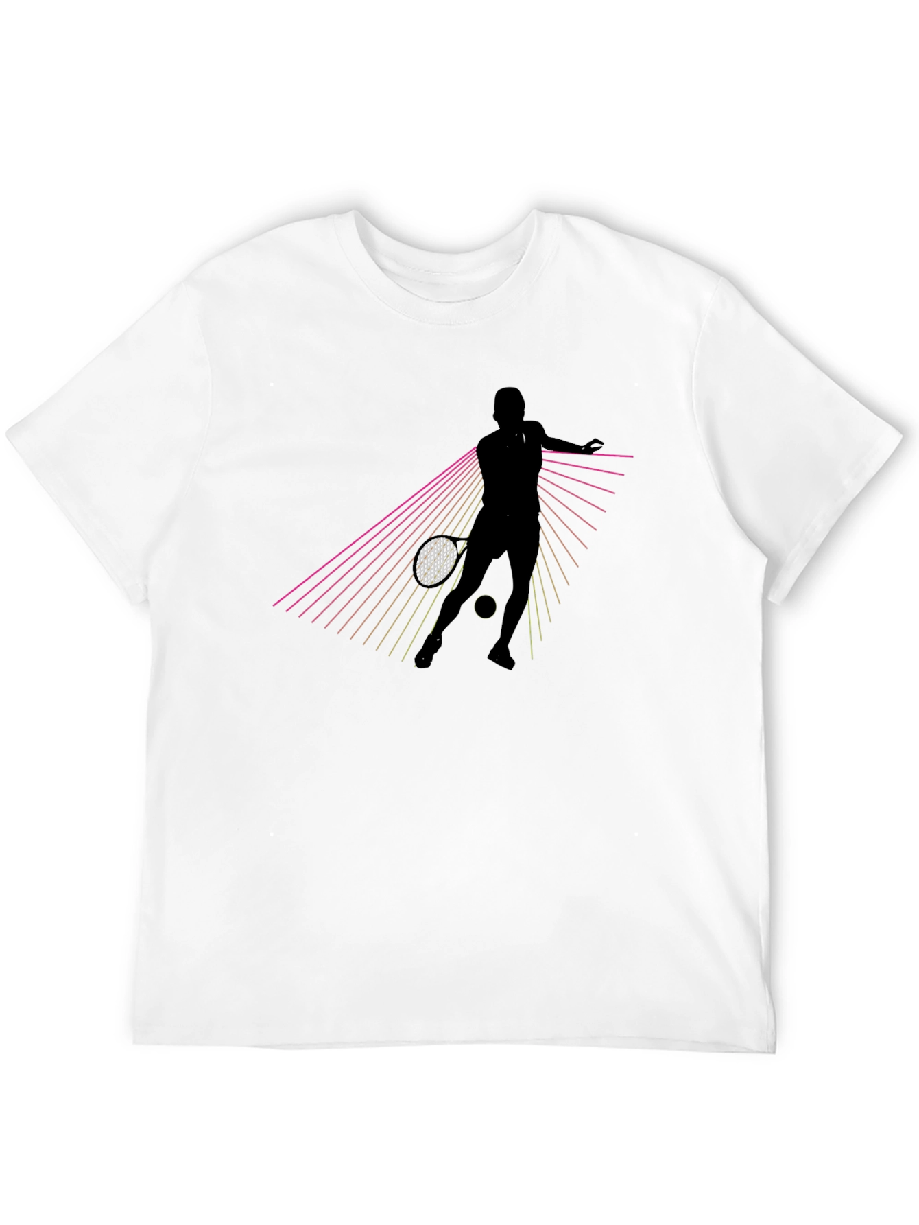 Retro Tennis Player Graphic T-Shirt