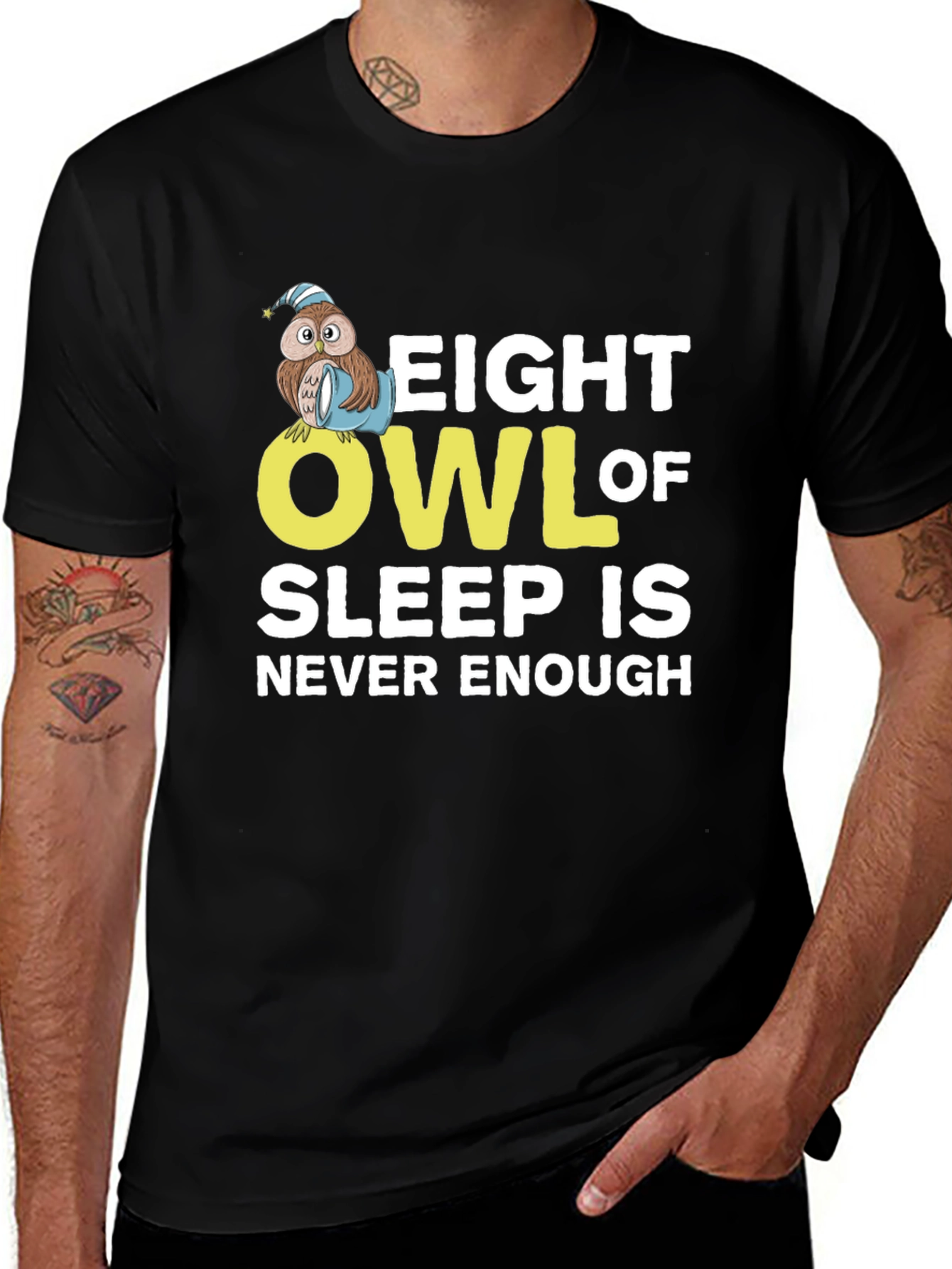 Eight Owl of Sleep T-Shirt - Never Enough