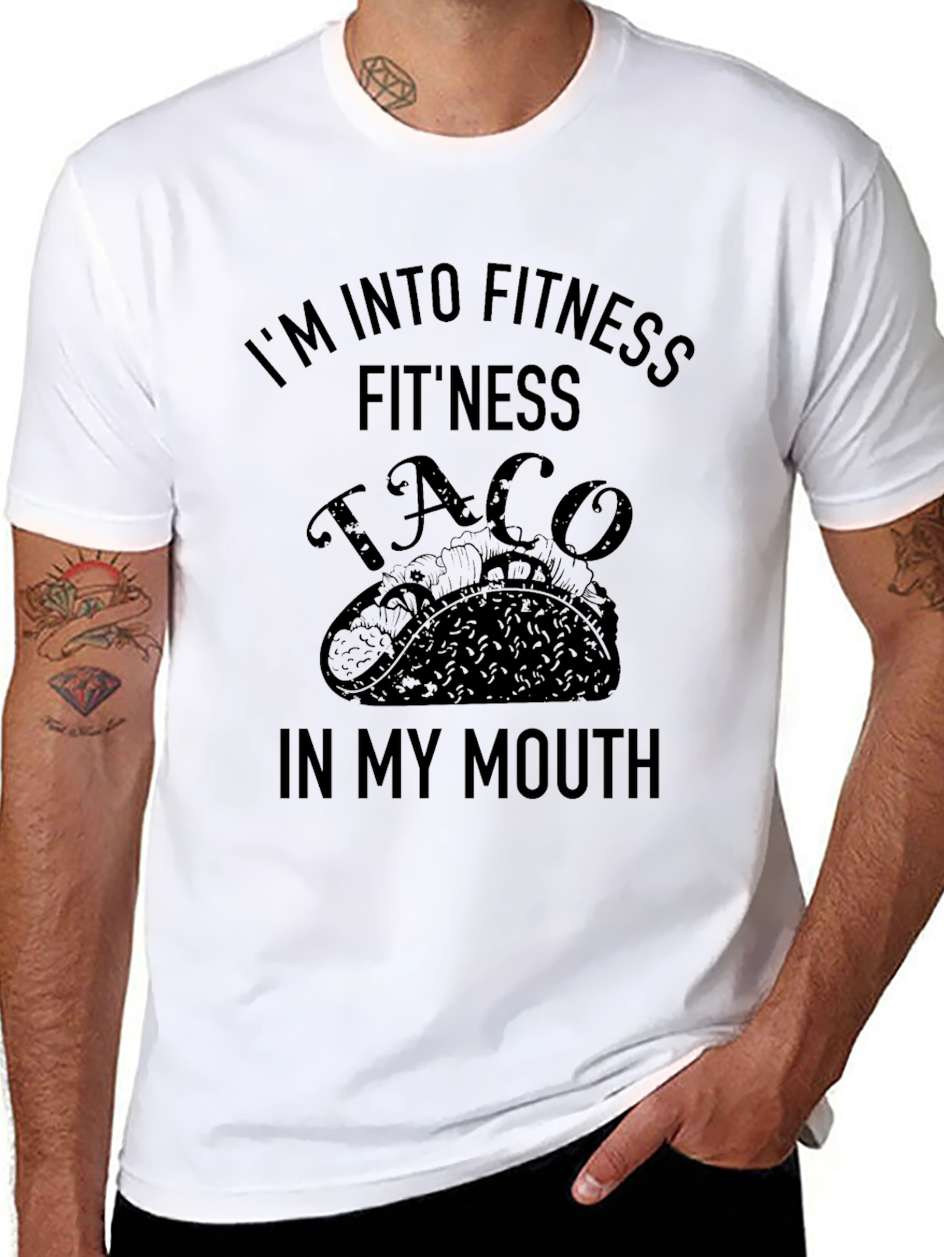 Fitness Taco T-Shirt - Humorous Graphic Tee