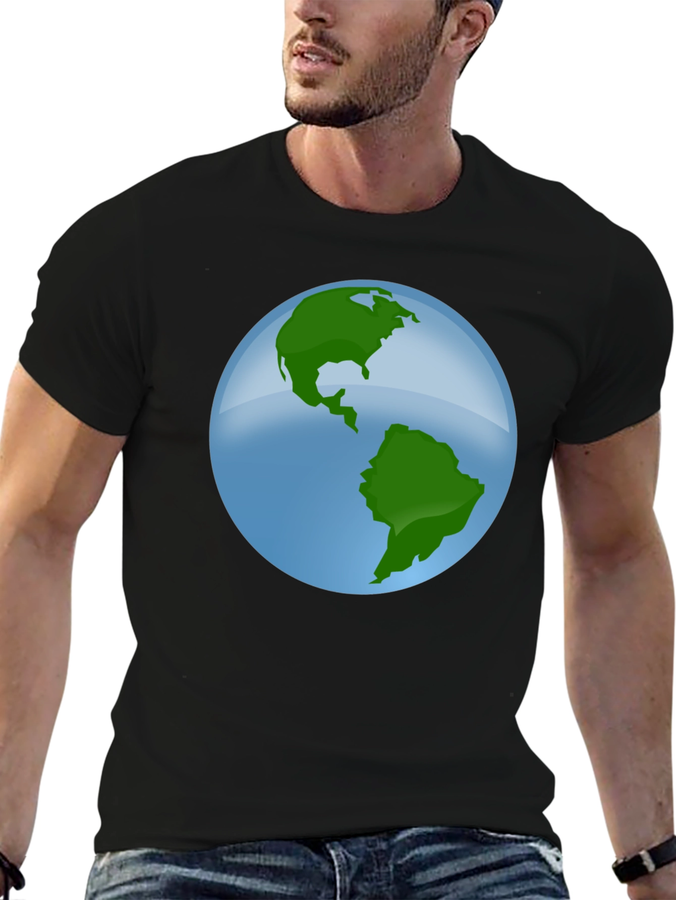 Earth Graphic Black T-Shirt