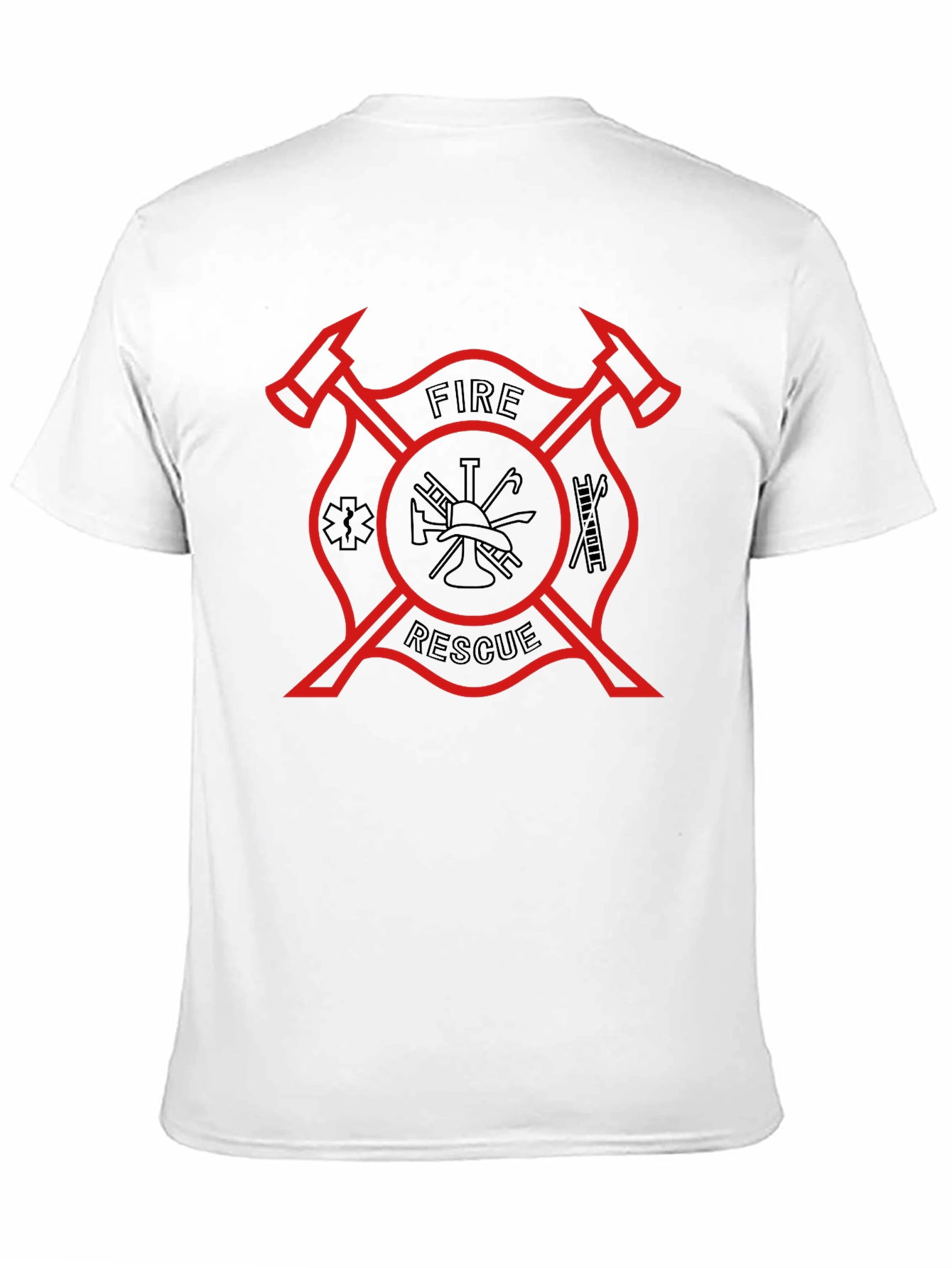 Fire Rescue Maltese Cross Graphic T-Shirt