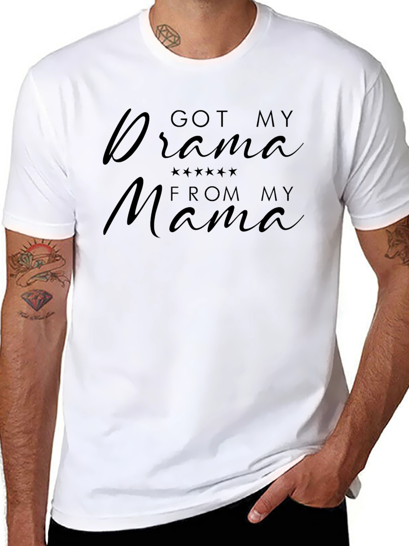 Got My Drama From My Mama Black T-Shirt