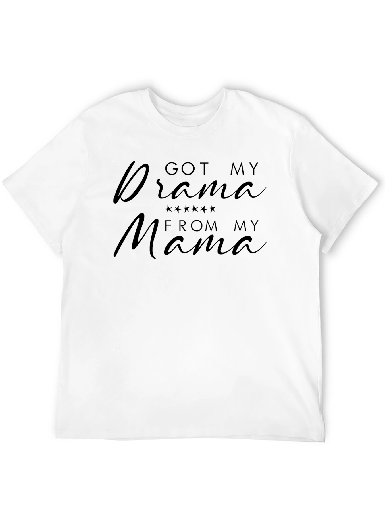 Got My Drama From My Mama Black T-Shirt