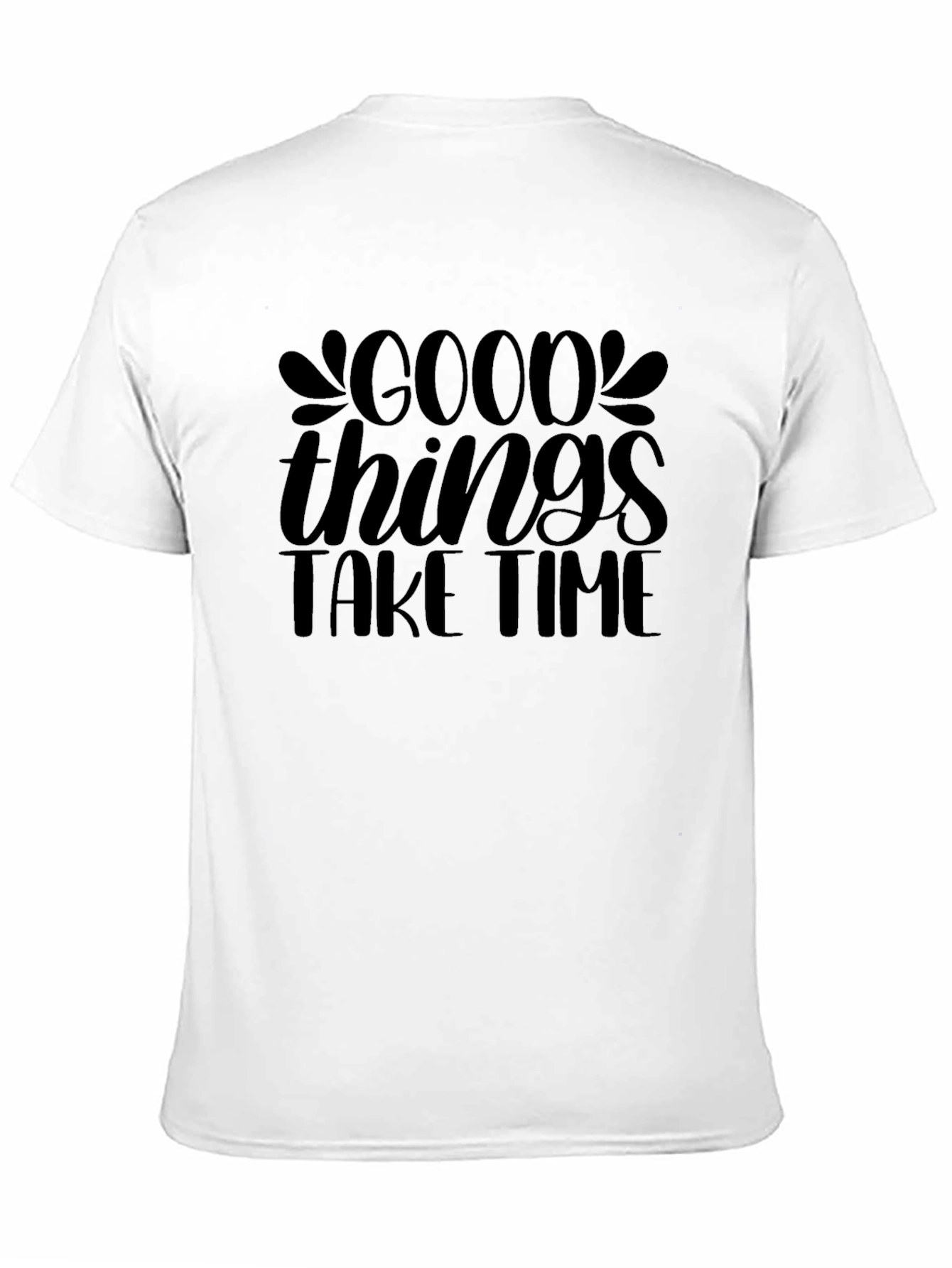 Good Things Take Time Black Graphic Tee