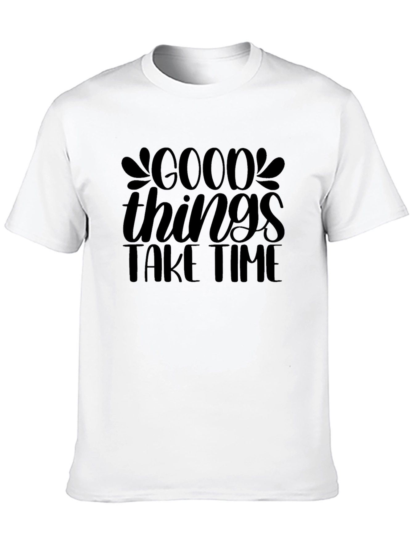 Good Things Take Time Black Graphic Tee