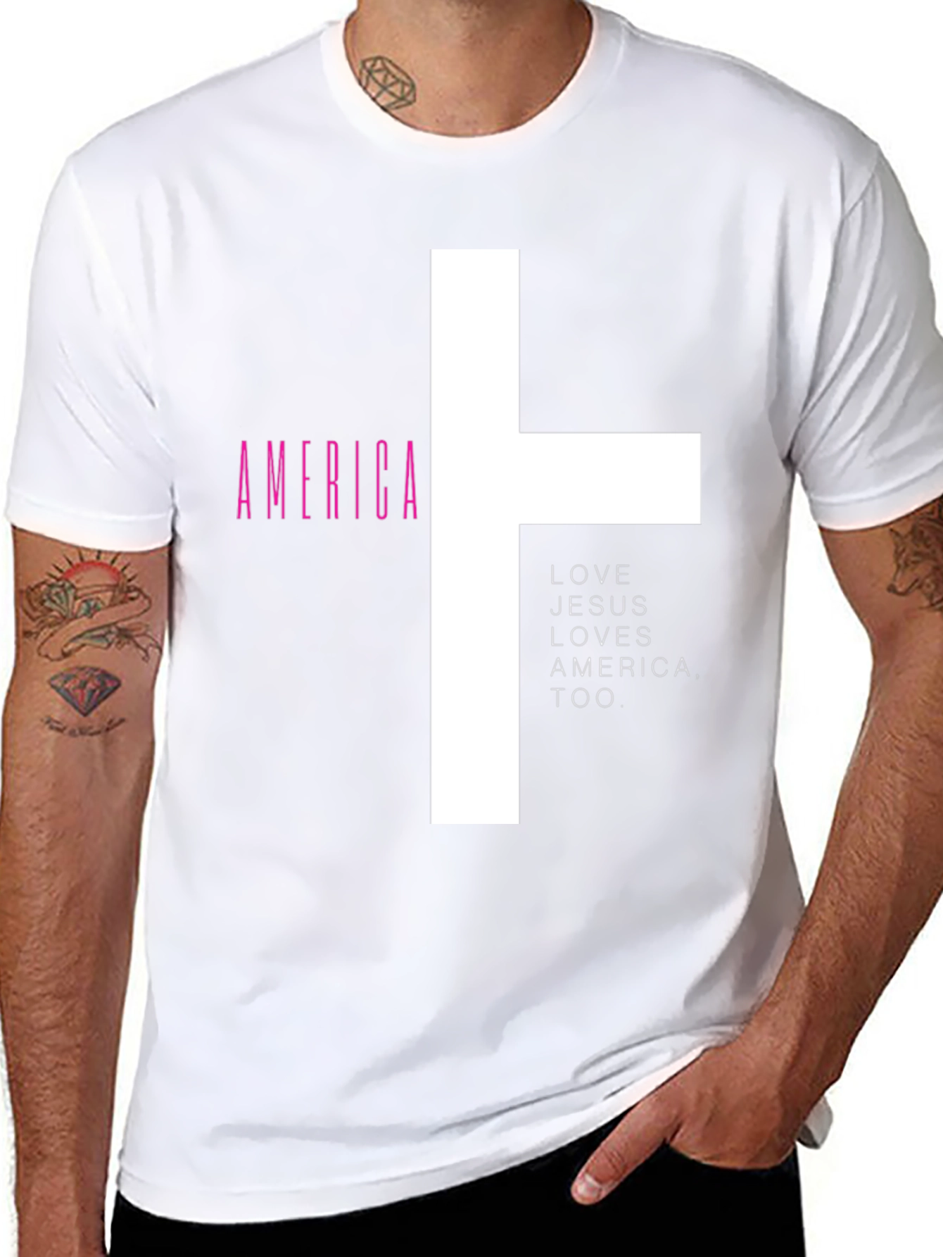 Love Jesus Loves America Graphic Tee