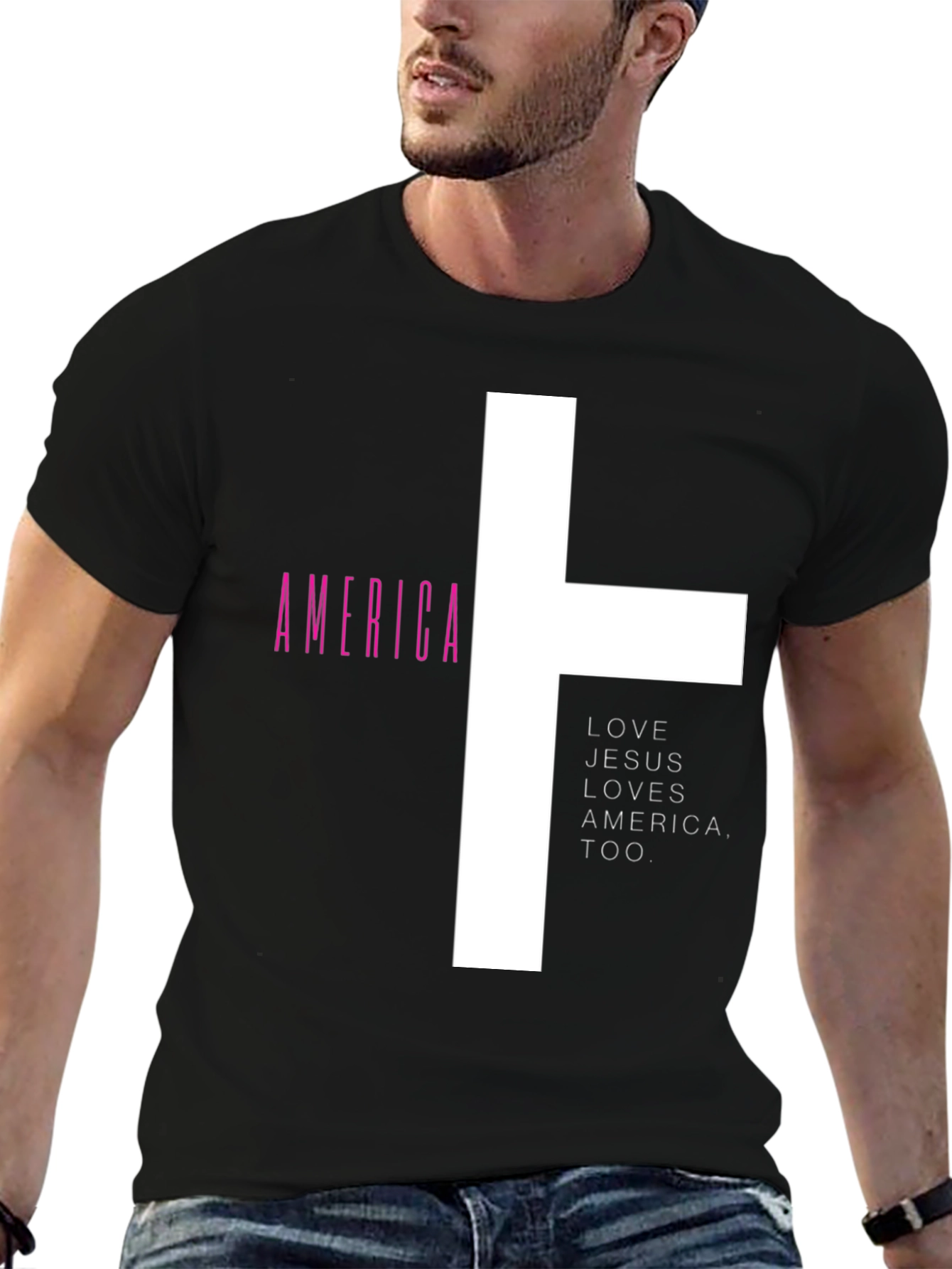 Love Jesus Loves America Graphic Tee