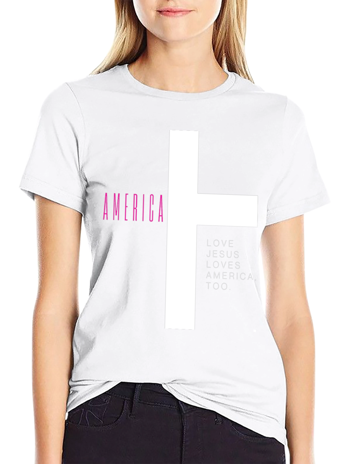 Love Jesus Loves America Graphic Tee
