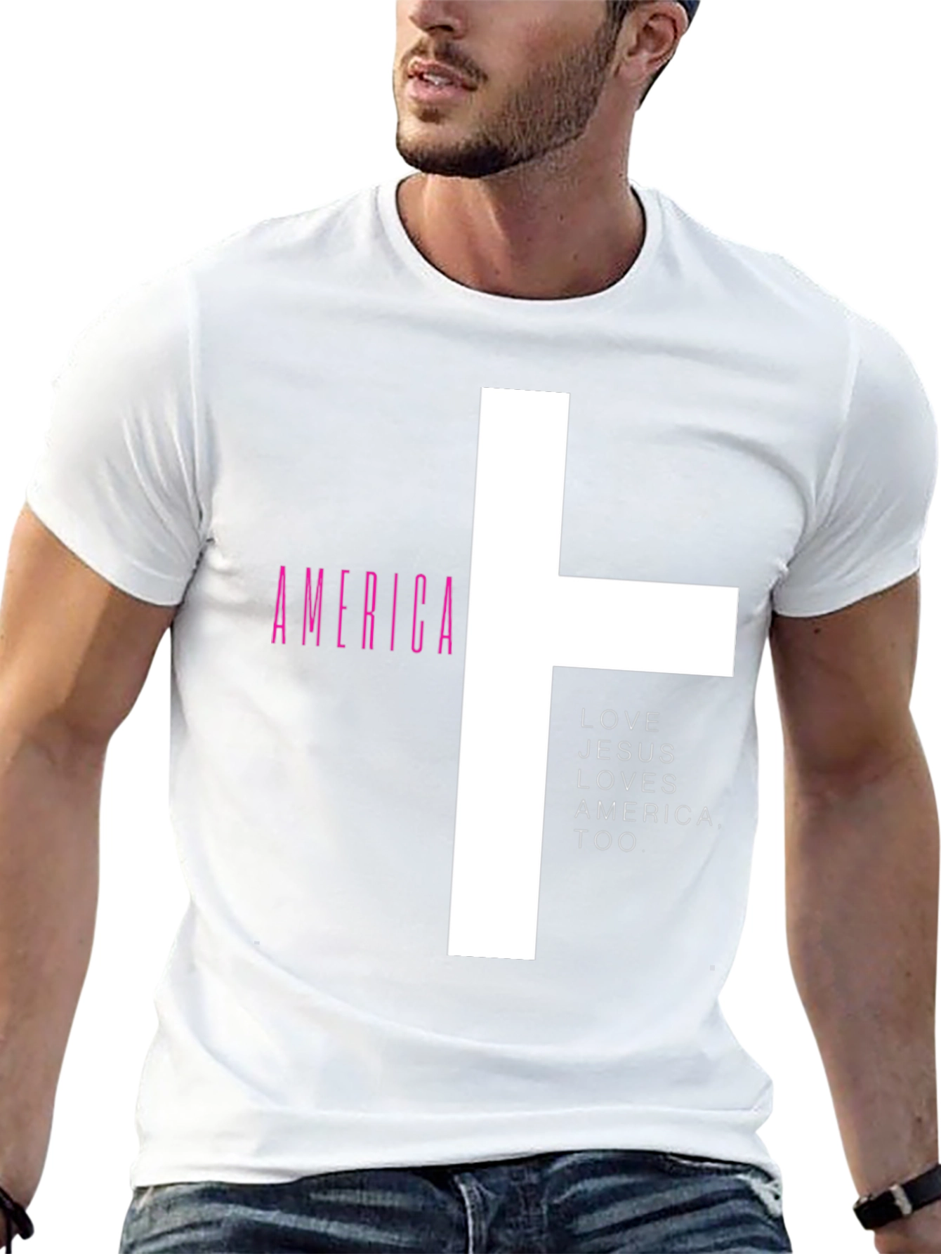 Love Jesus Loves America Graphic Tee