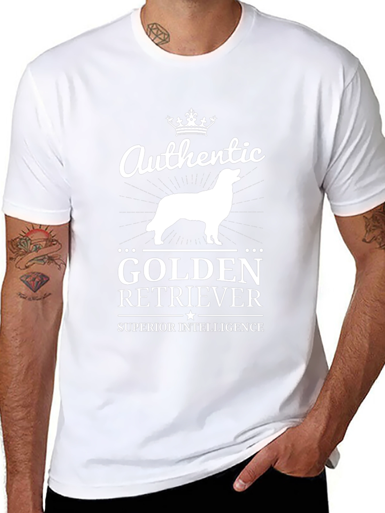 Authentic Golden Retriever Superior Intelligence T-Shirt
