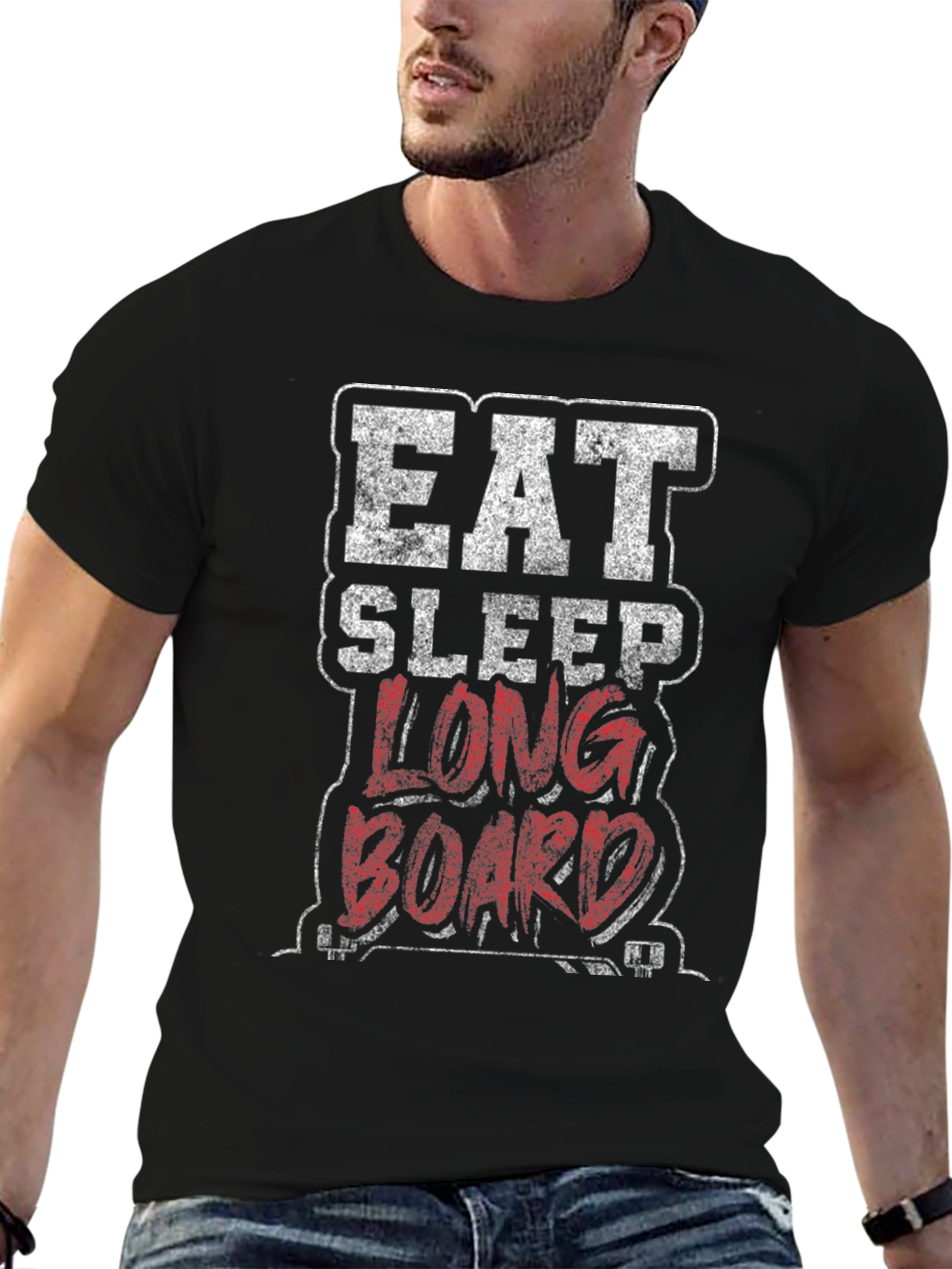 Eat Sleep Longboard Graphic Tee