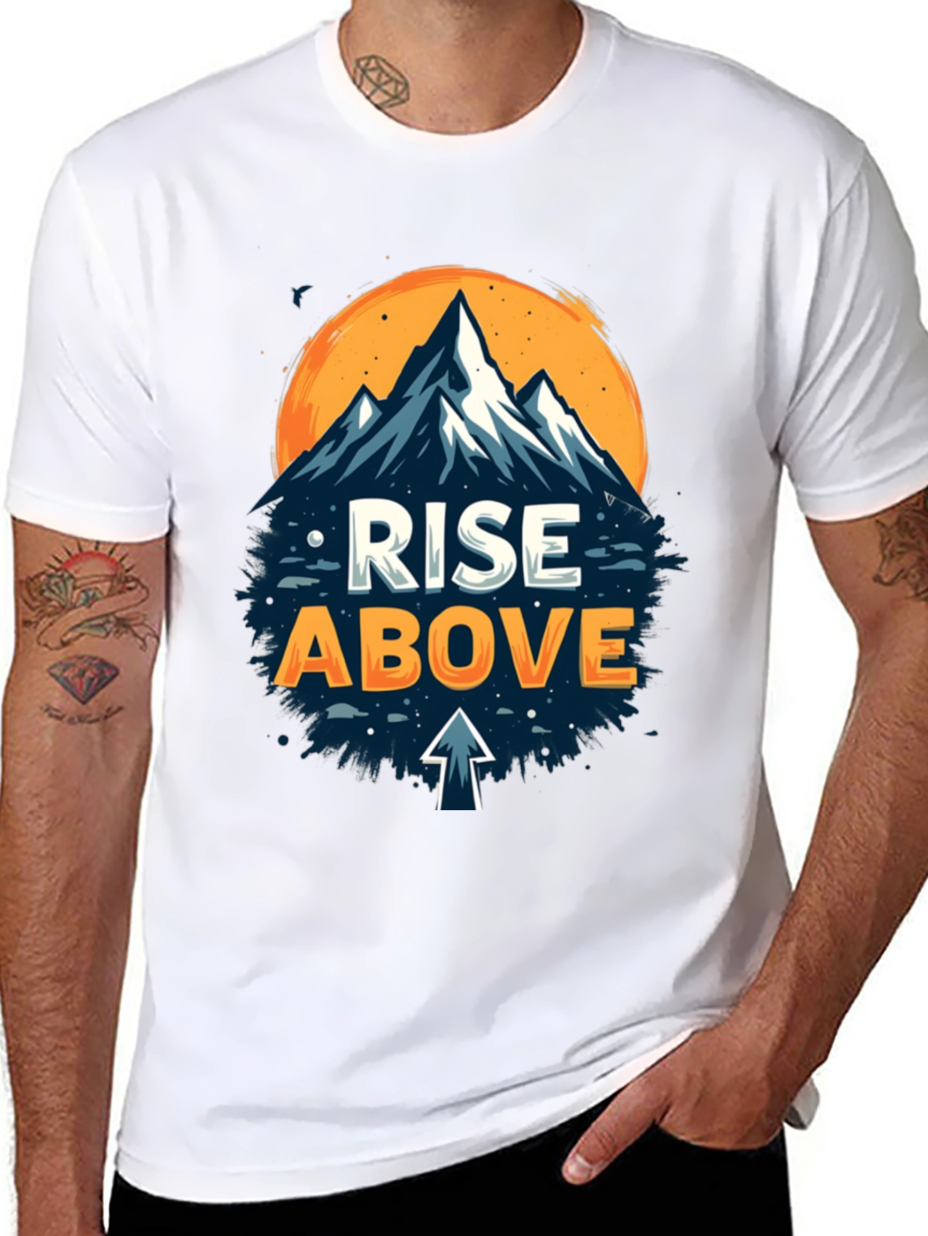 Rise Above Graphic Tee - Mountain Adventure Shirt