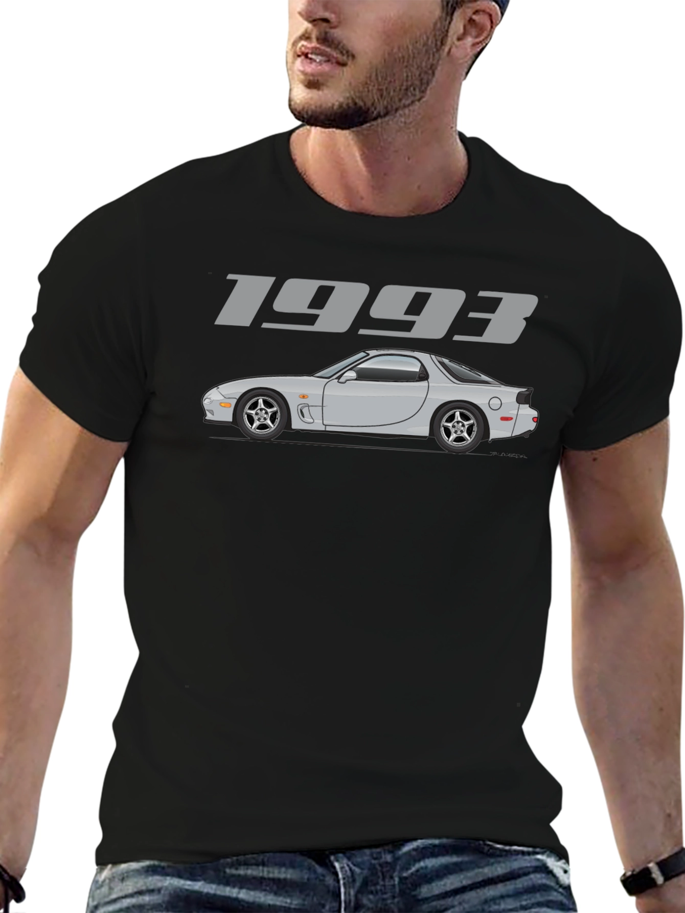 1993 Car Graphic Black T-Shirt