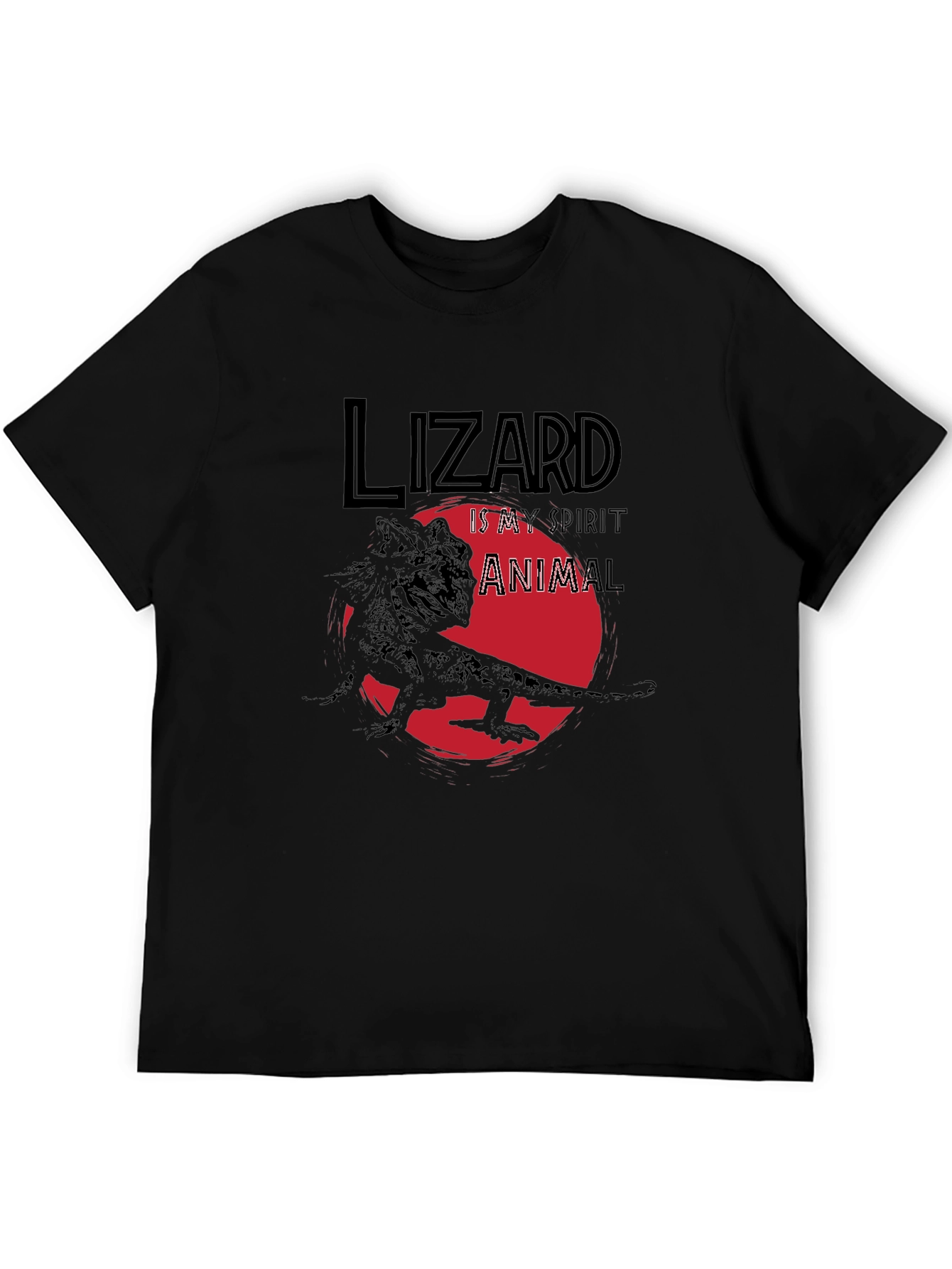 Lizard Spirit Animal T-Shirt - Black