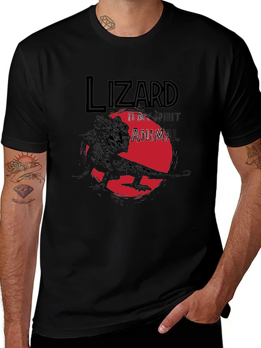 Lizard Spirit Animal T-Shirt - Black