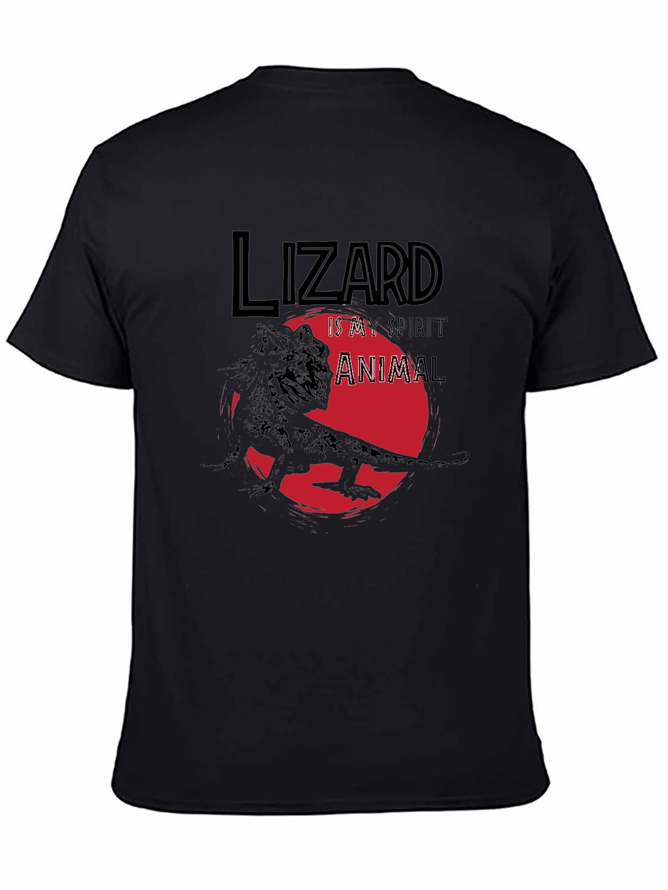 Lizard Spirit Animal T-Shirt - Black