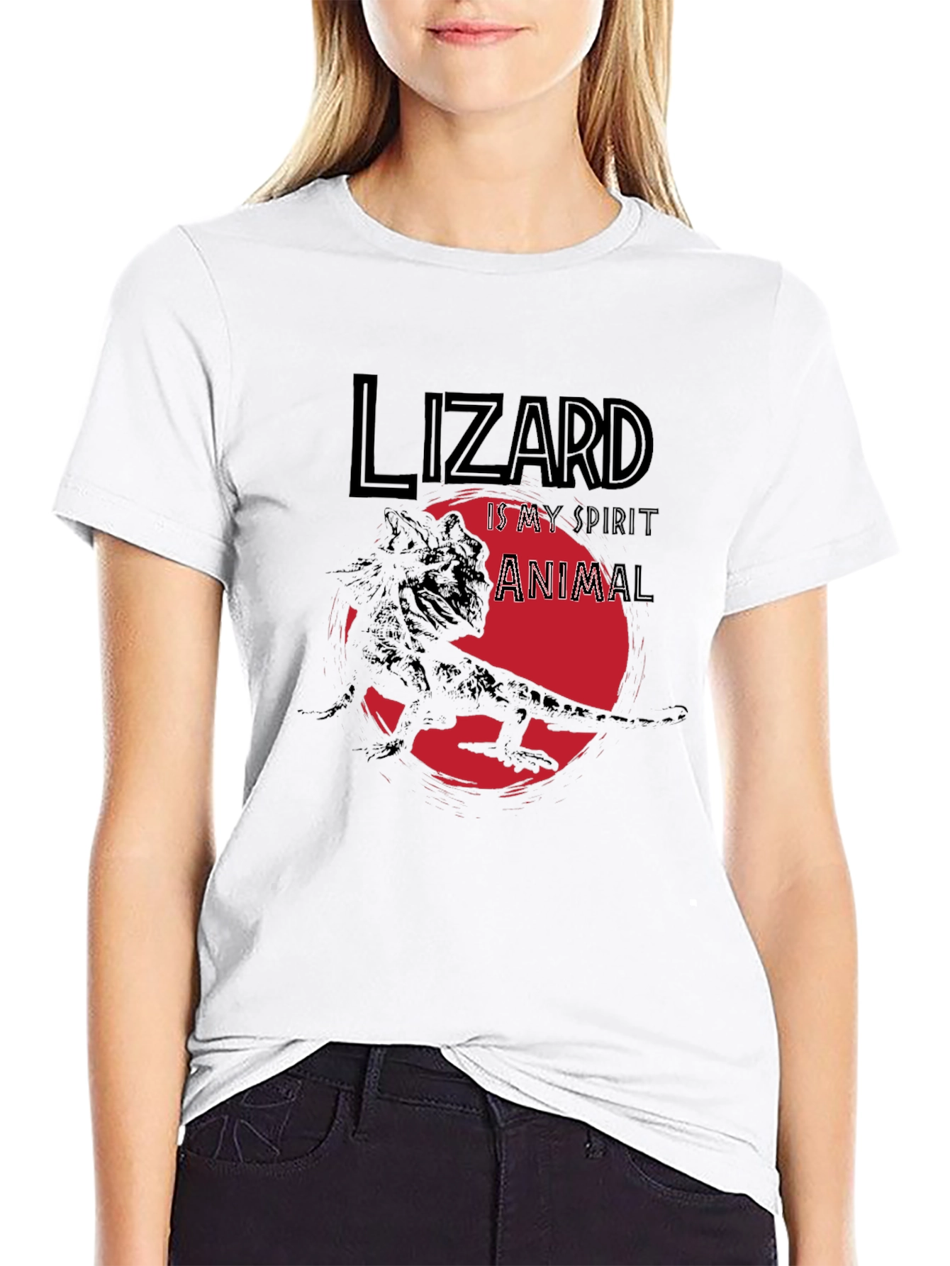 Lizard Spirit Animal T-Shirt - Black