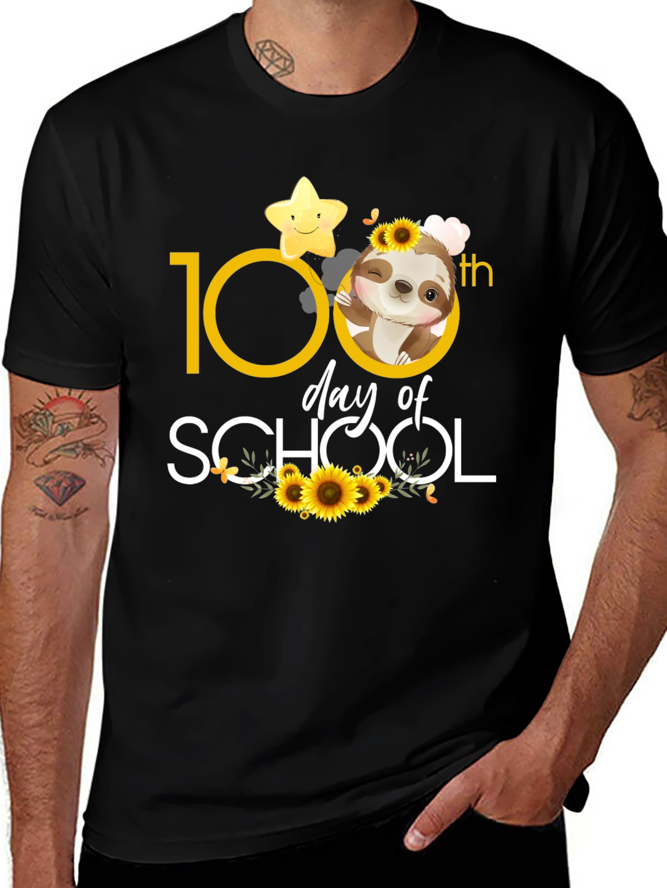 100th Day of School Sloth T-Shirt