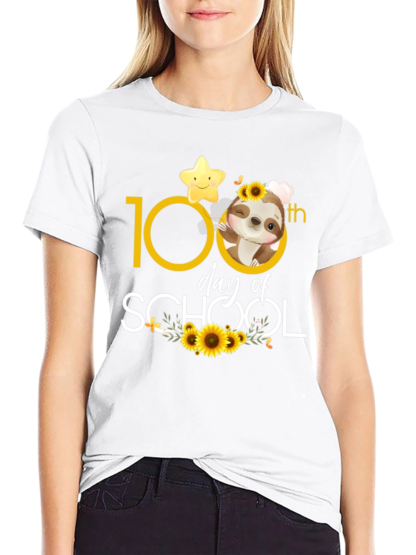 100th Day of School Sloth T-Shirt