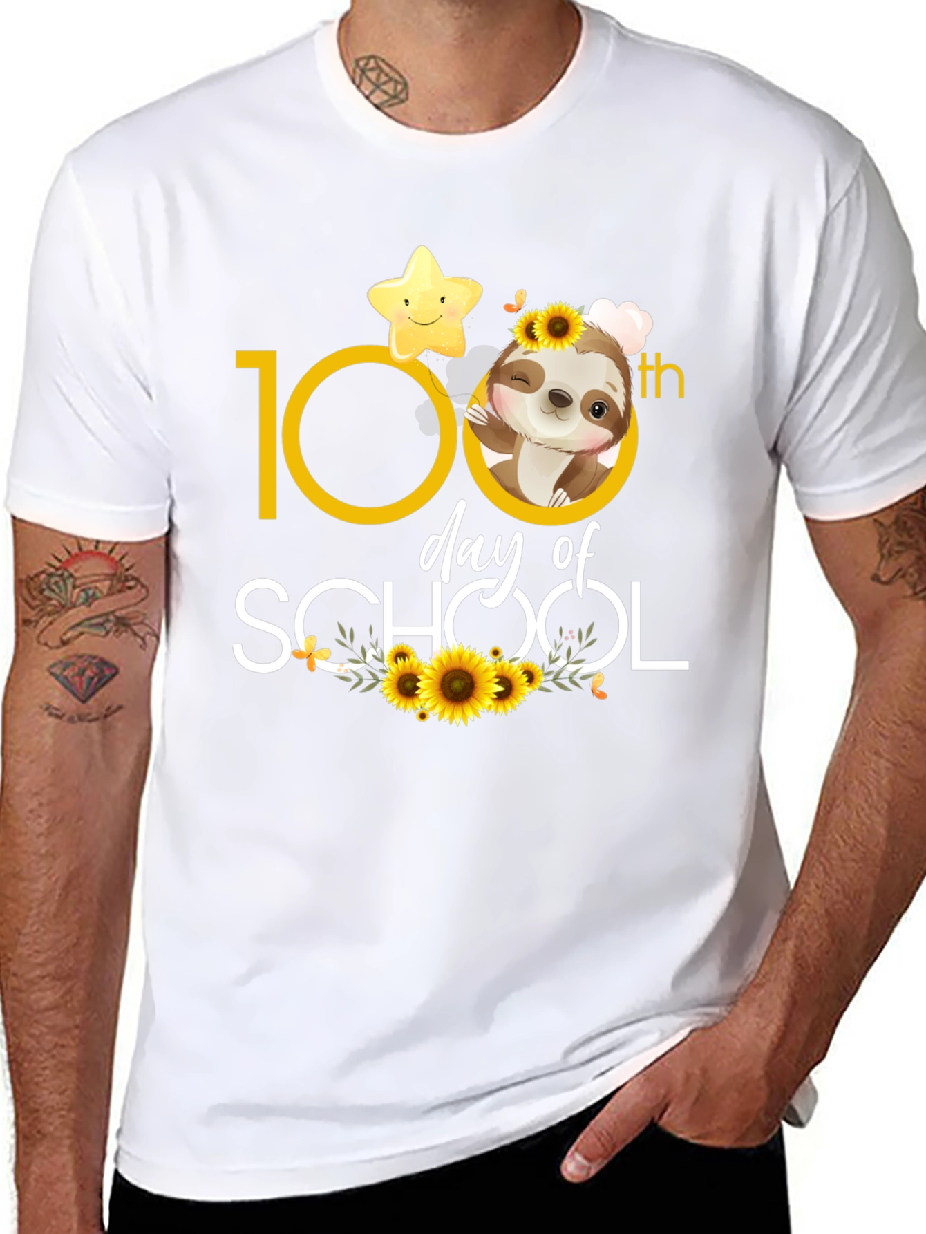 100th Day of School Sloth T-Shirt