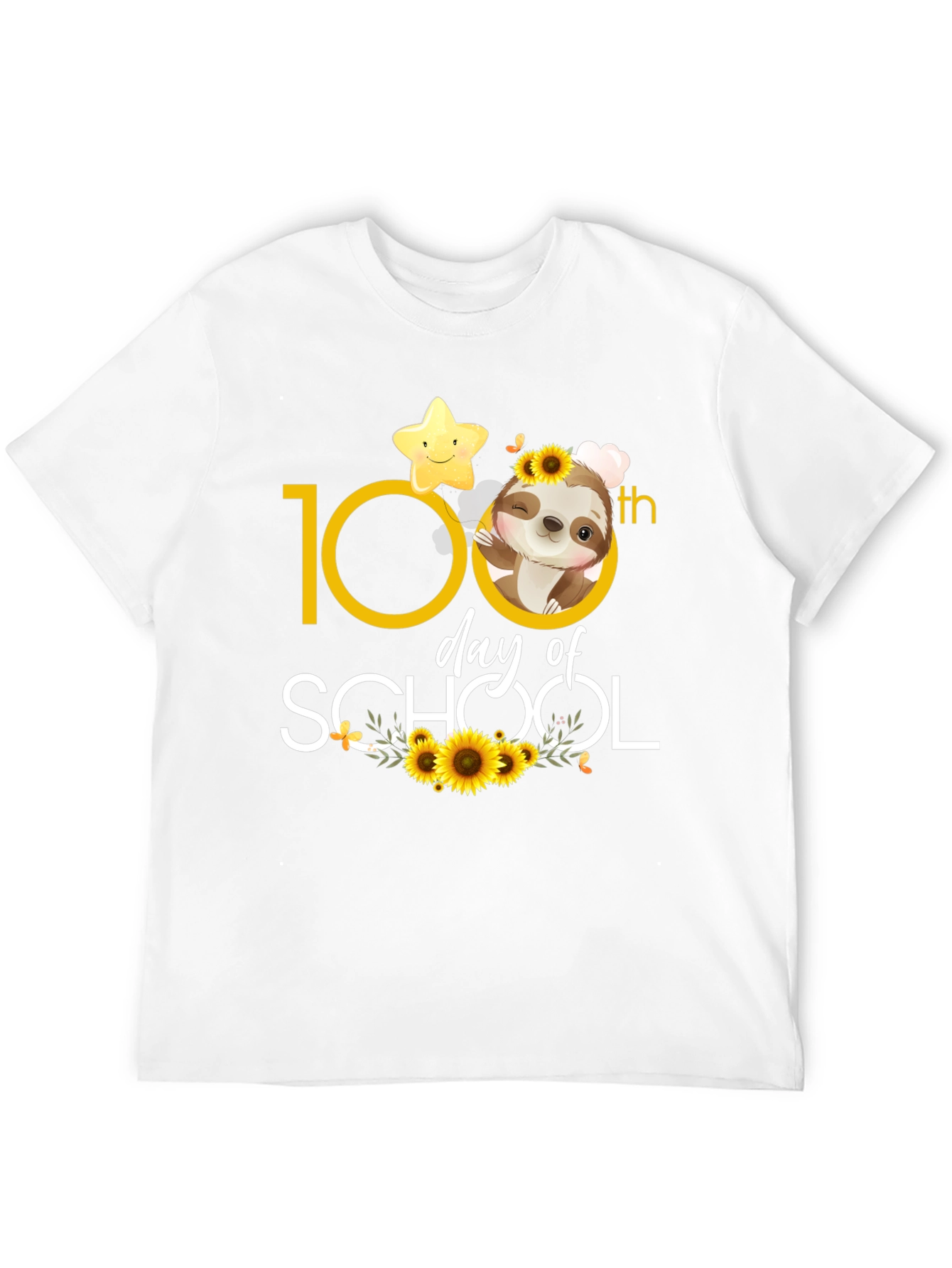 100th Day of School Sloth T-Shirt