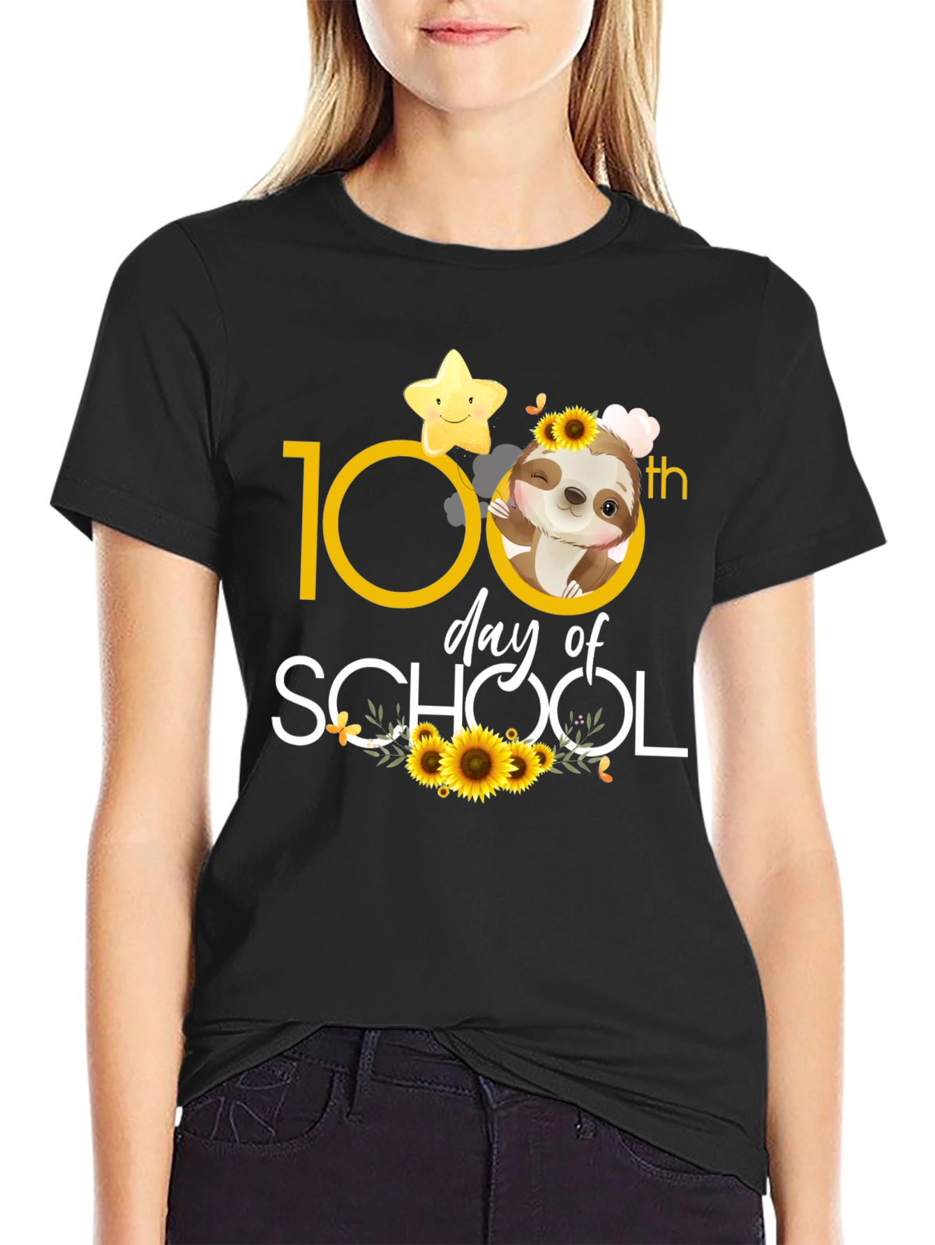 100th Day of School Sloth T-Shirt