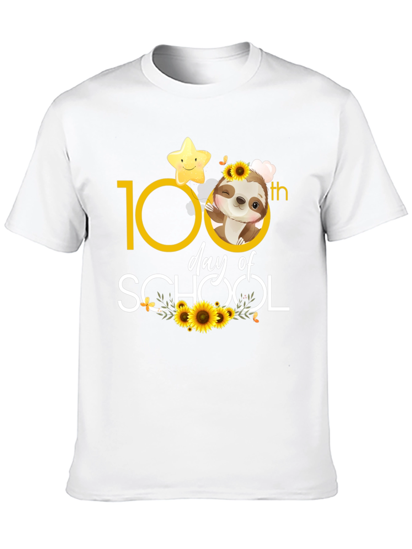 100th Day of School Sloth T-Shirt