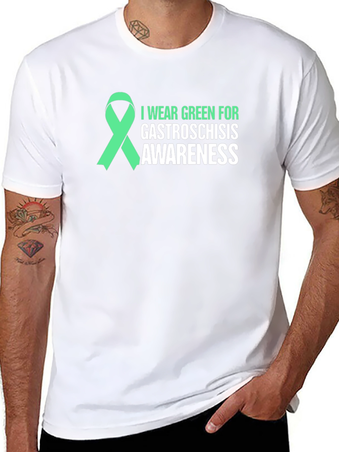 Green Ribbon Gastroschisis Awareness Tee