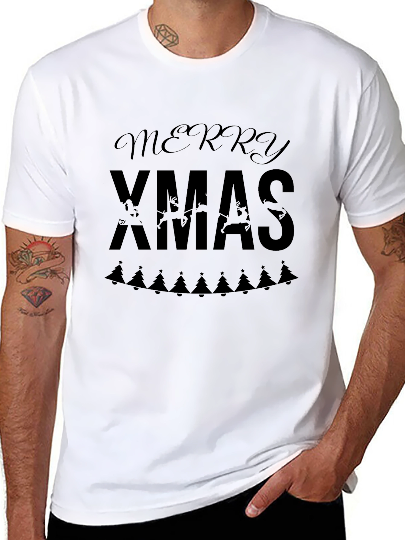 Festive Merry Xmas Graphic T-Shirt