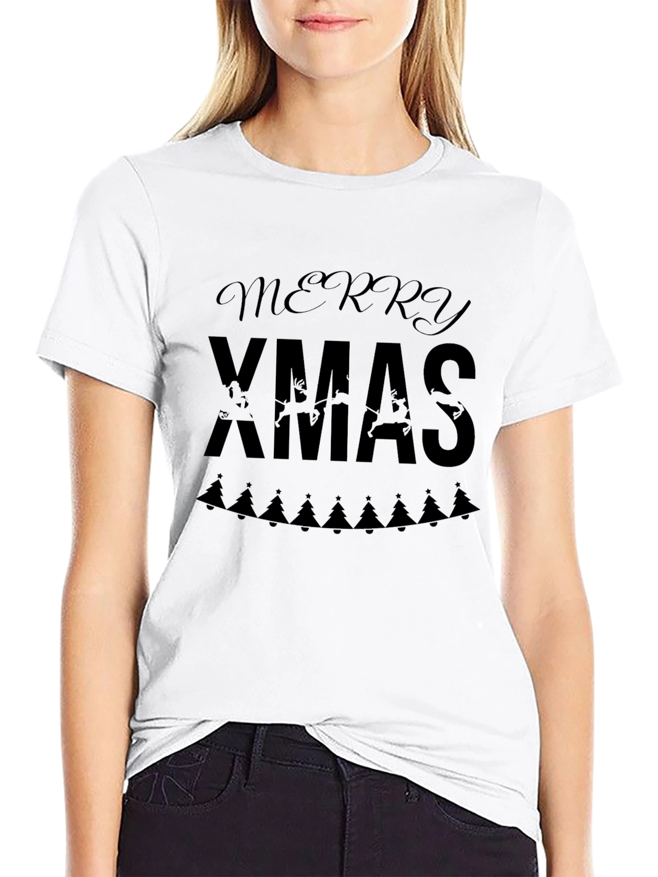 Festive Merry Xmas Graphic T-Shirt