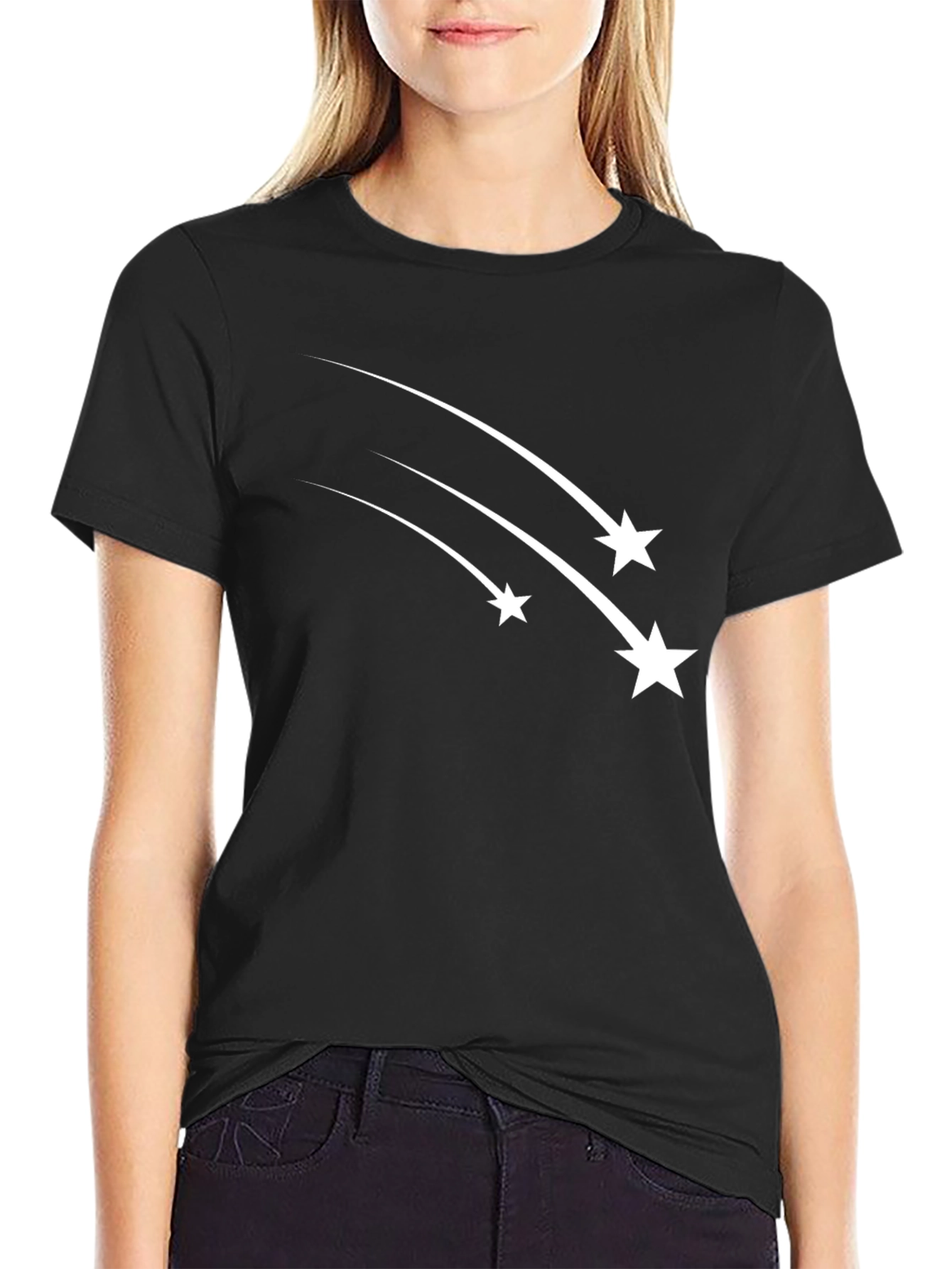 Shooting Star Graphic Black T-Shirt