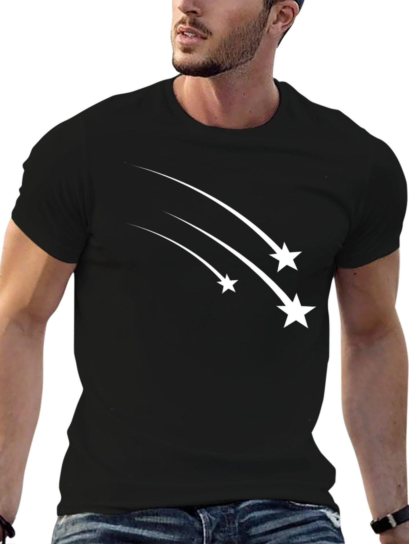 Shooting Star Graphic Black T-Shirt