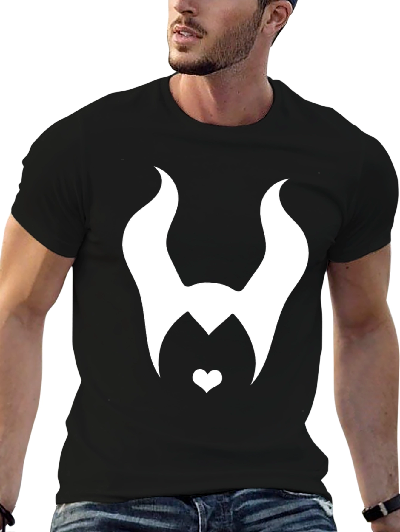 Maleficent Inspired Graphic Tee - Black Cotton Blend