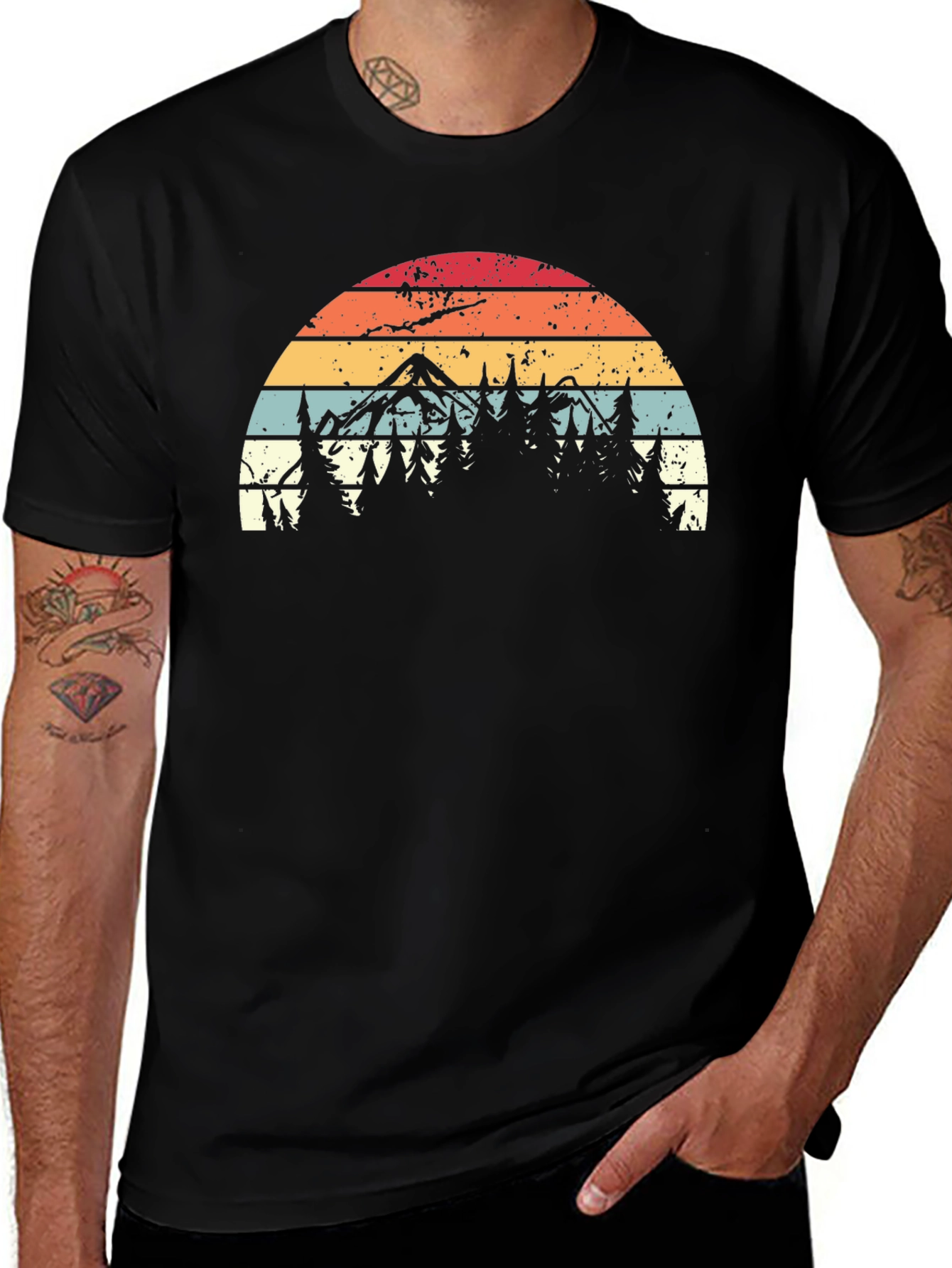 Retro Mountain Forest T-Shirt
