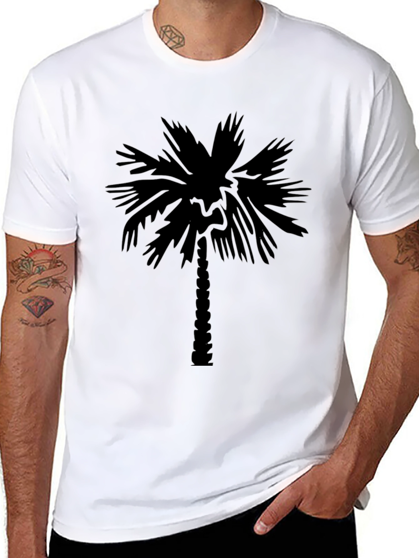 Black Palm Tree Graphic Tee