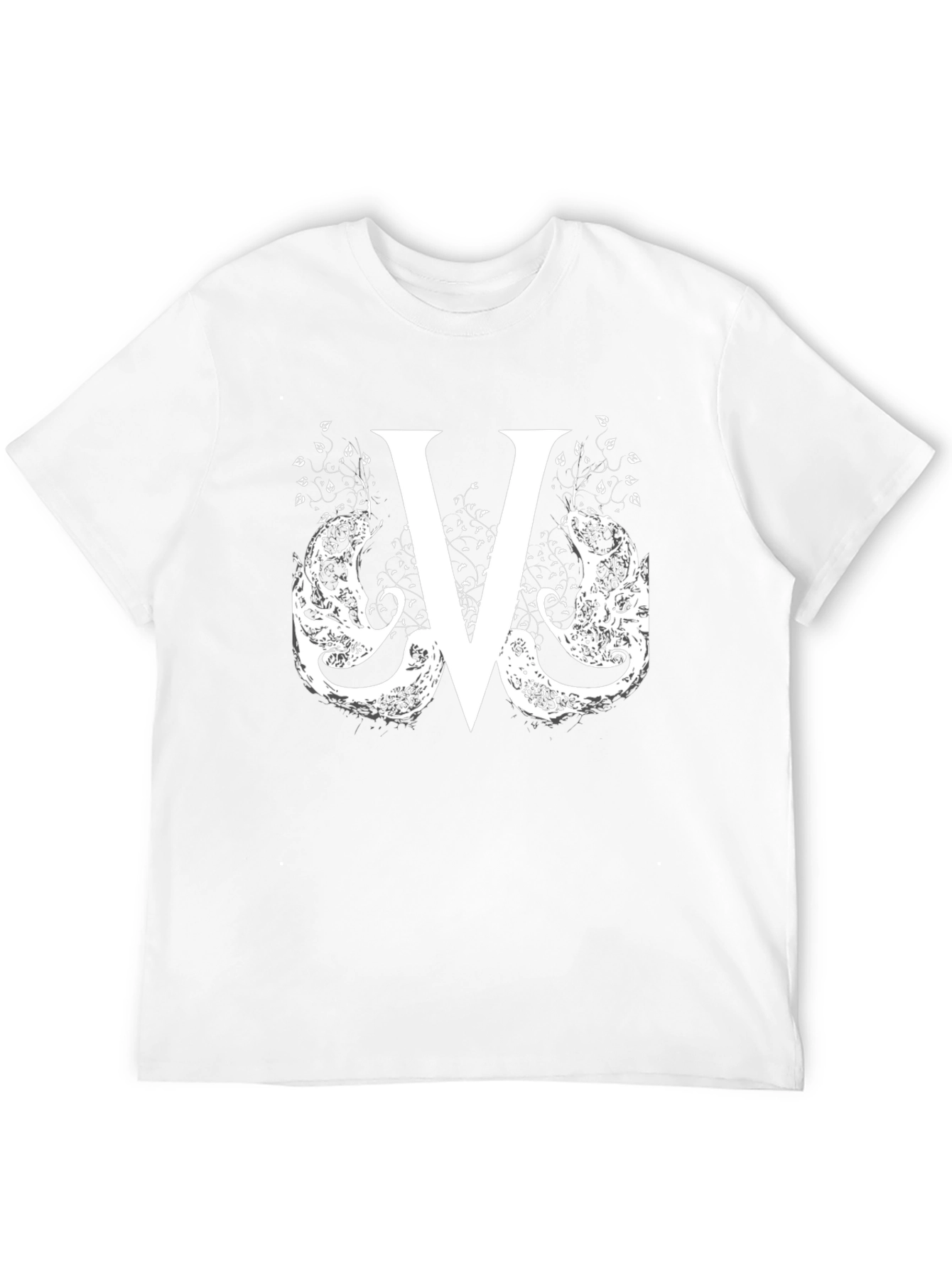 Abstract V Graphic Black T-Shirt