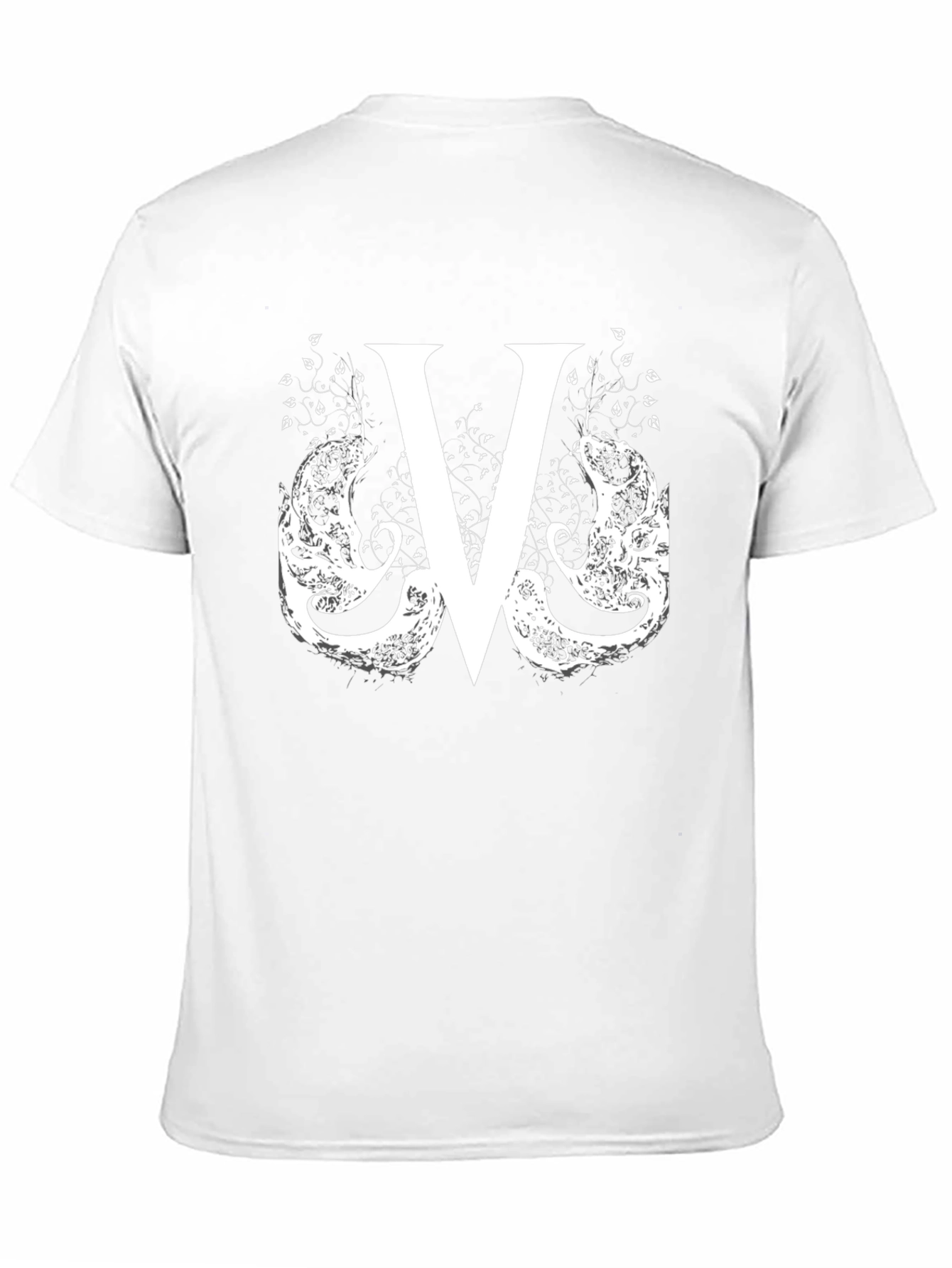 Abstract V Graphic Black T-Shirt