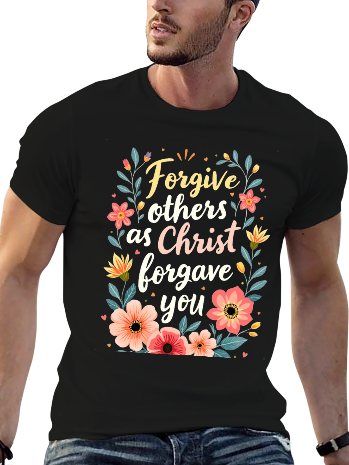 Forgive Others T-Shirt - Floral Design